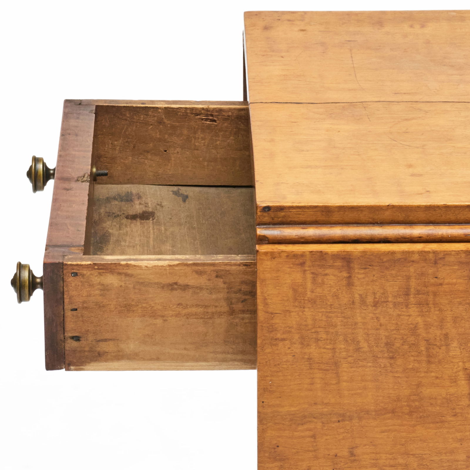 Federal Tiger Maple Drop-Leaf Work Table - 5