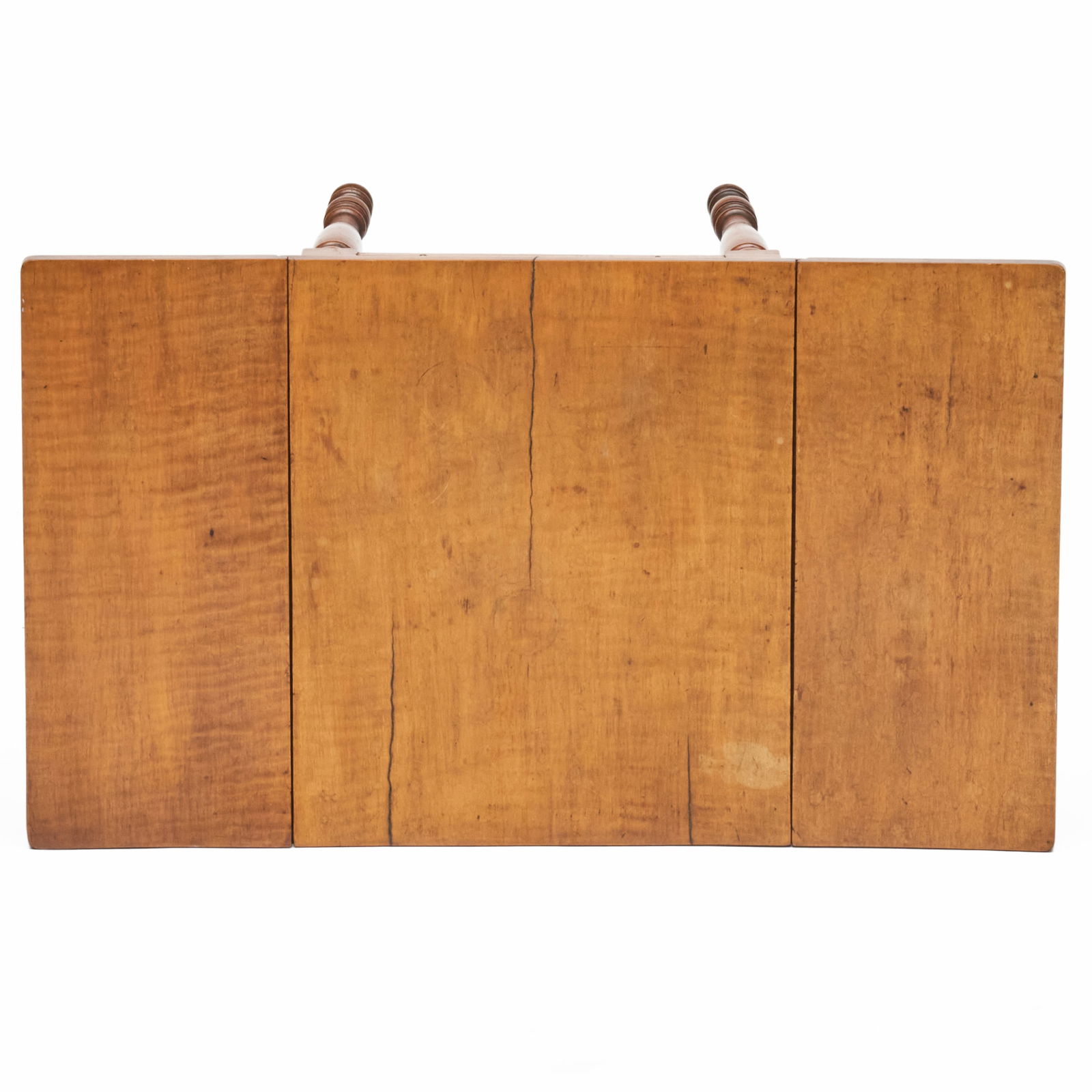 Federal Tiger Maple Drop-Leaf Work Table - 8