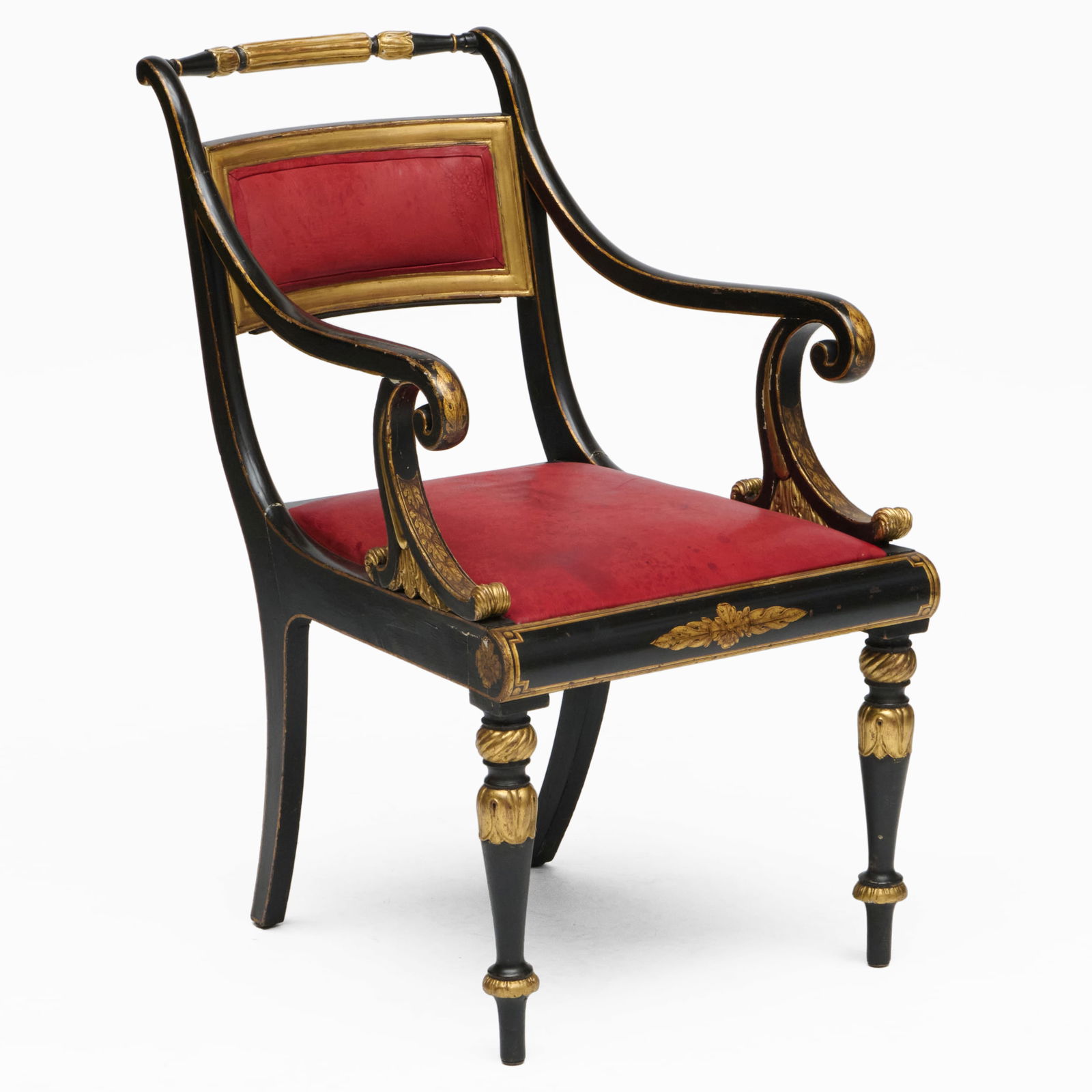 Danish Ebonized and Parcel-Gilt Armchair (1 of 7)