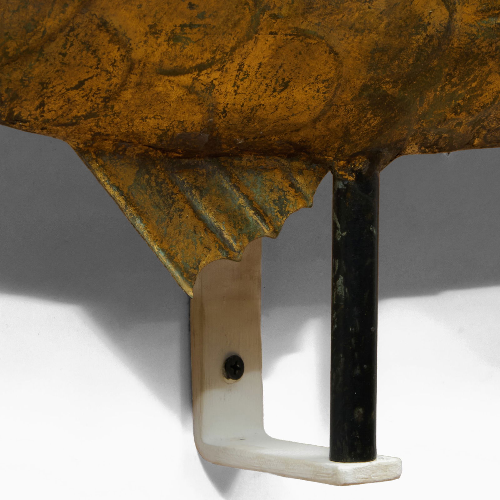 Full Bodied Gilt Sheet Copper Fish Weathervane - 8