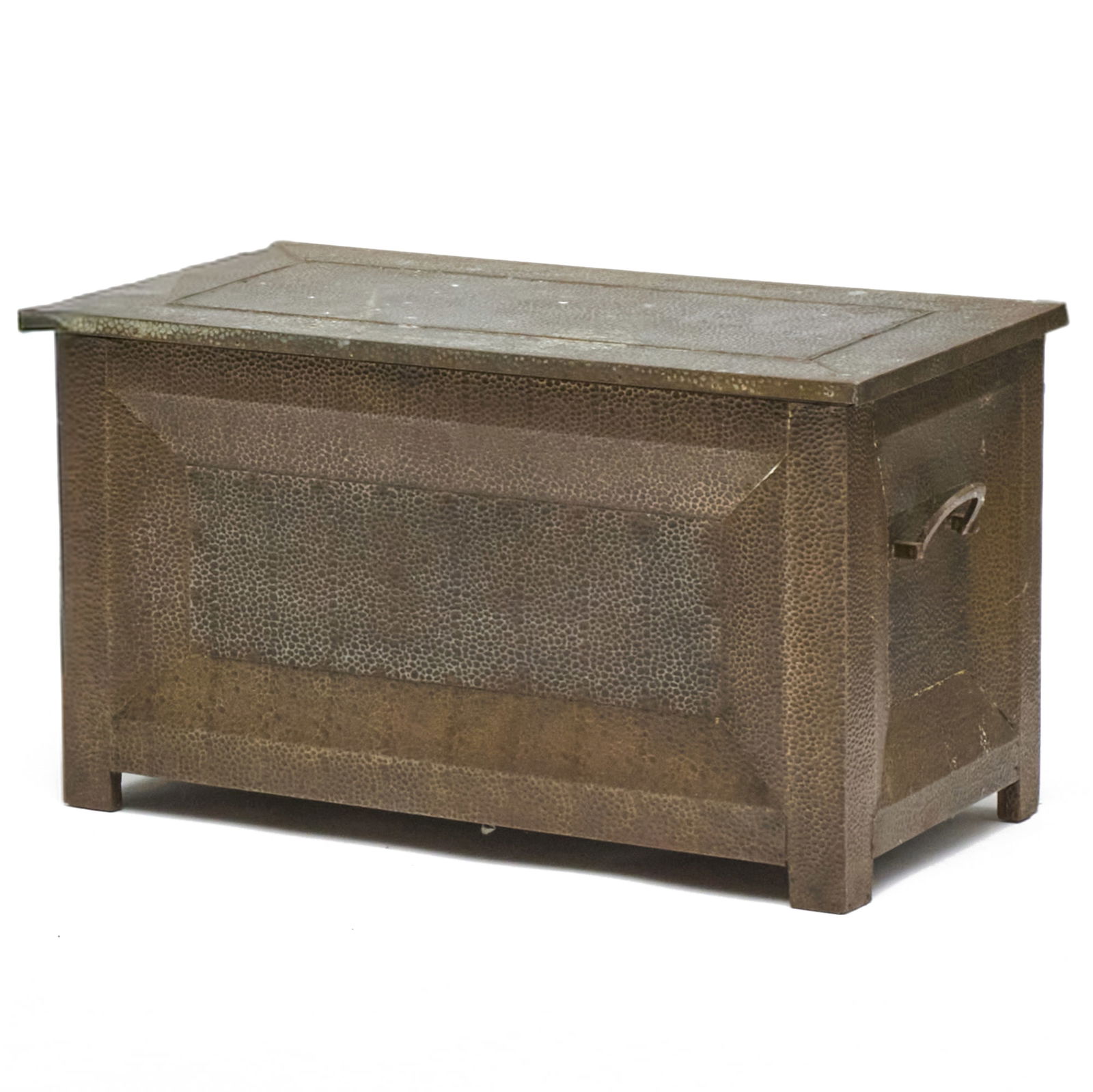 Arts and Crafts Hammered Metal Chest: Arts and Crafts Hammered Metal Chest18 x 31 1/2 x 17 in. The Collection of Joel Shapiro.
