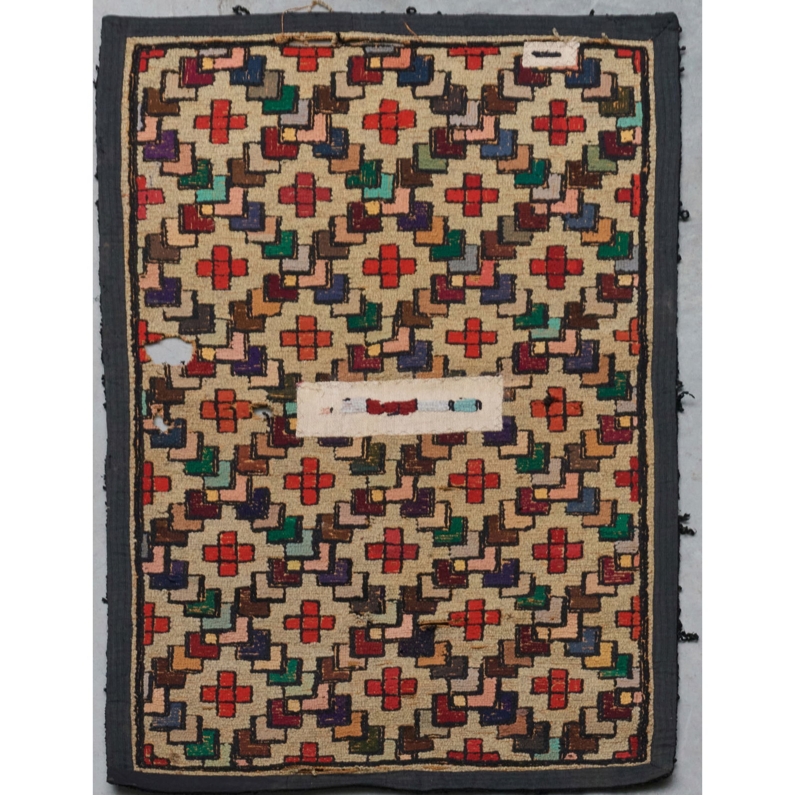 Geometric Hooked Rug - 2