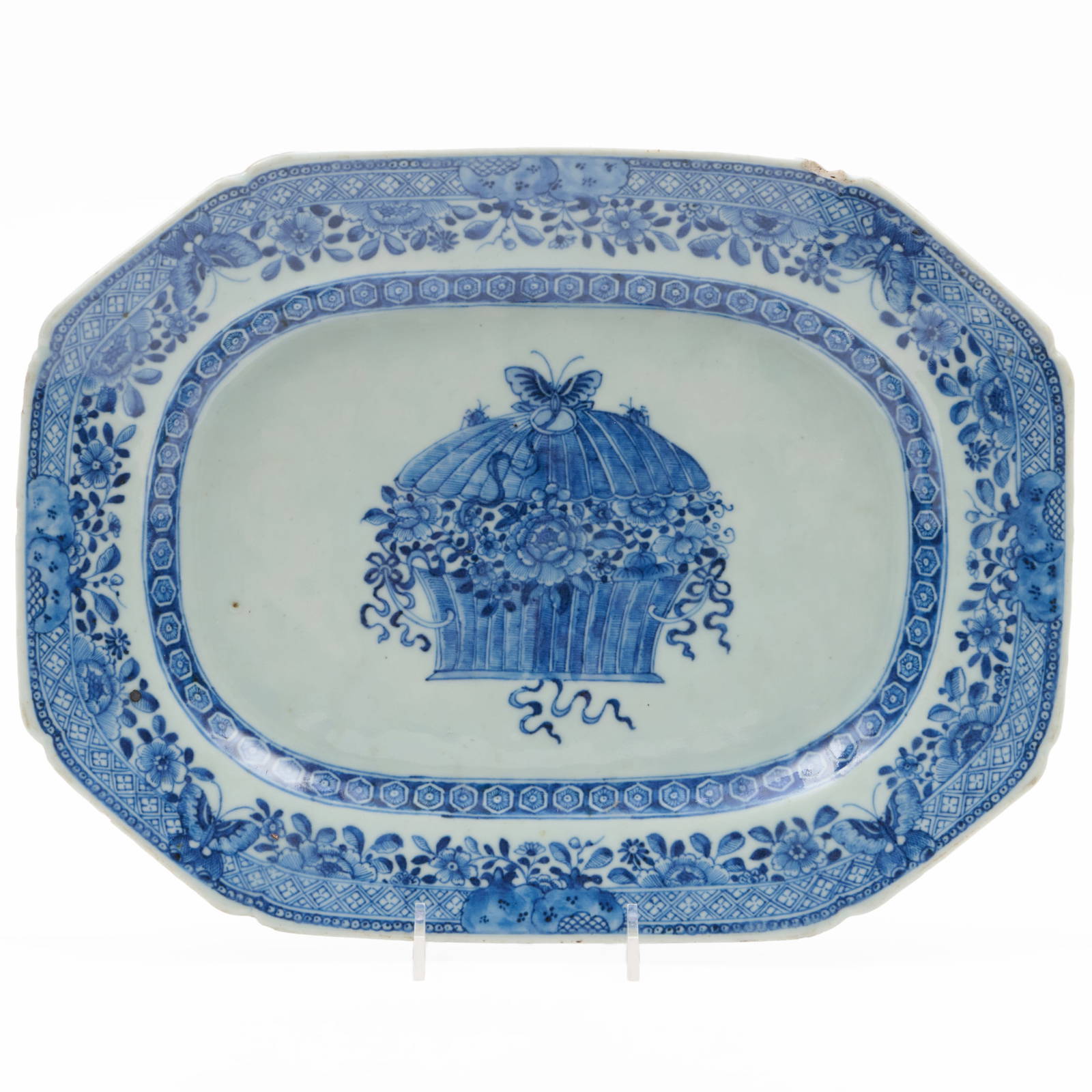 Chinese Export Blue and White Porcelain Platter