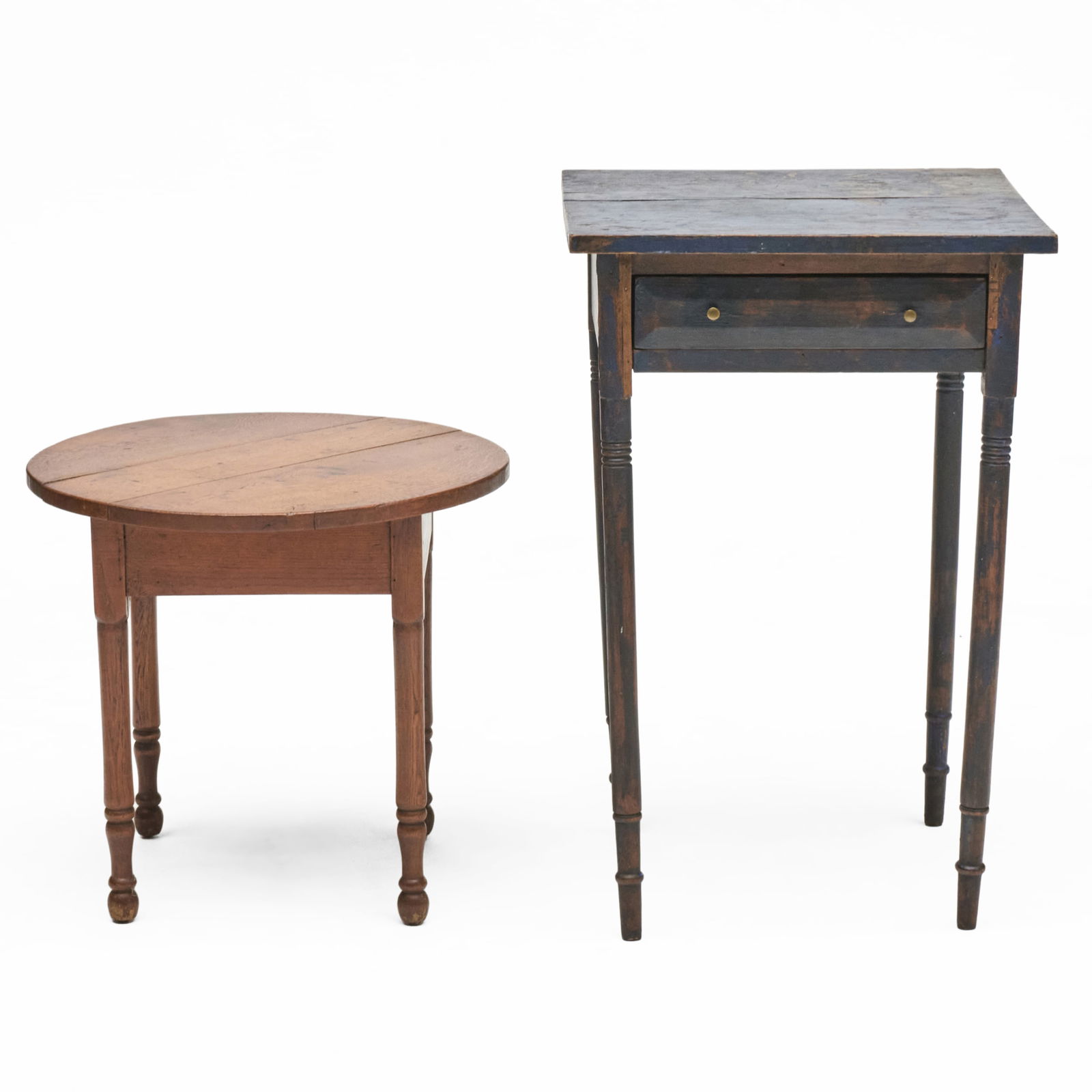 Two Small Wood Side Tables - 2