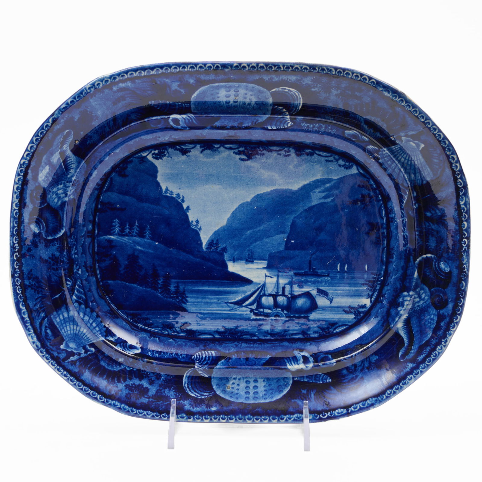 Enoch Wood Staffordshire 'Highlands, Hudson River' Platter (1 of 5)