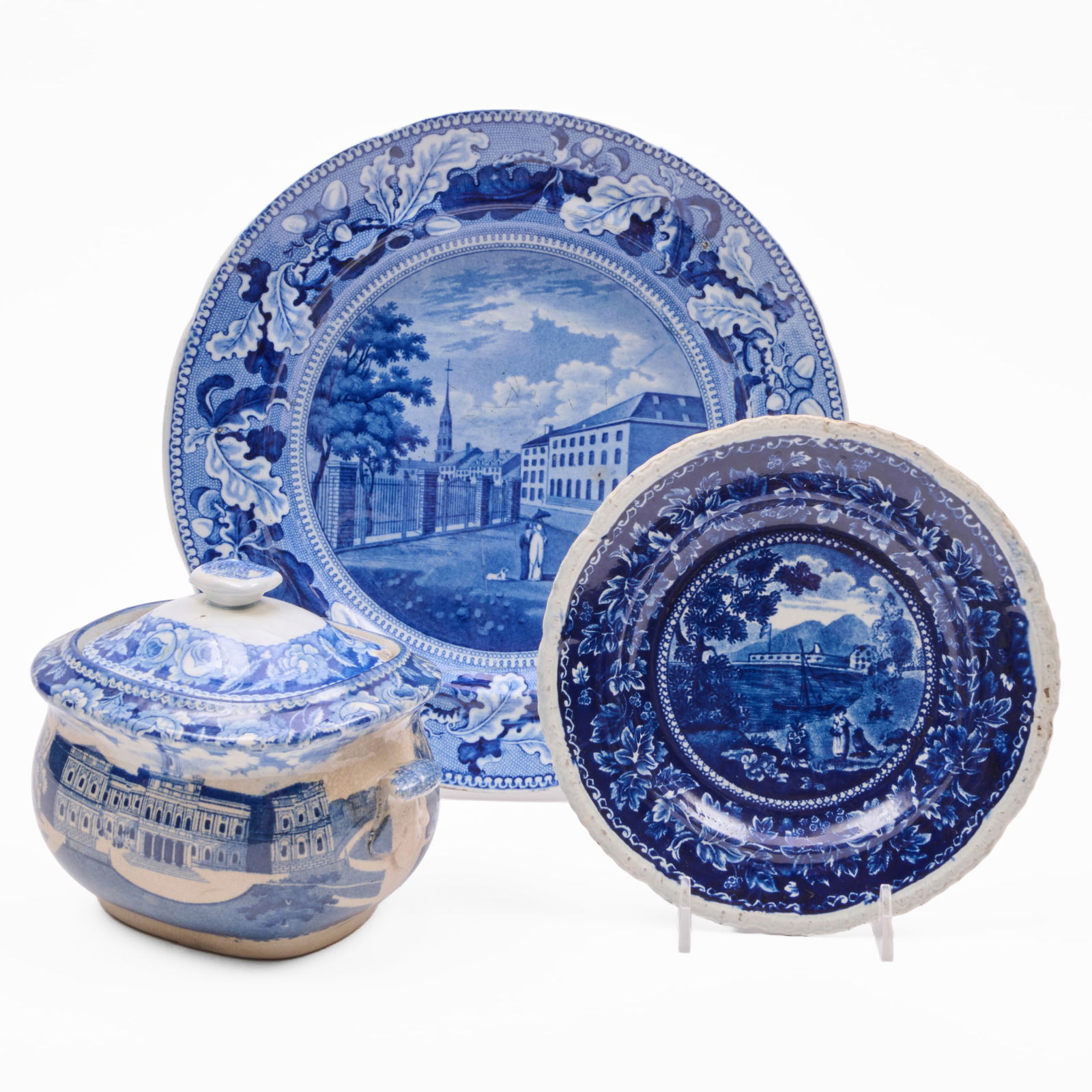 Group of Historical Staffordshire Relating to New York (1 of 17)