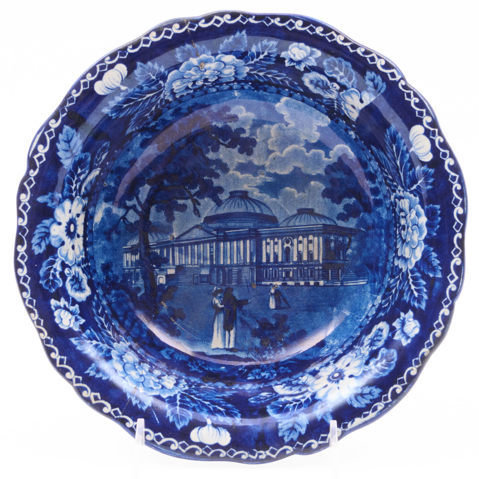 Tam, Anderson & Tams Staffordshire Bowl with 'Capitol Washington' View: Tam, Anderson & Tams Staffordshire Bowl with 'Capitol Washington' View Blue printed mark. 4 x 11 1/2 in. diam. The Miller Family Collection, Pittsfield, MA.