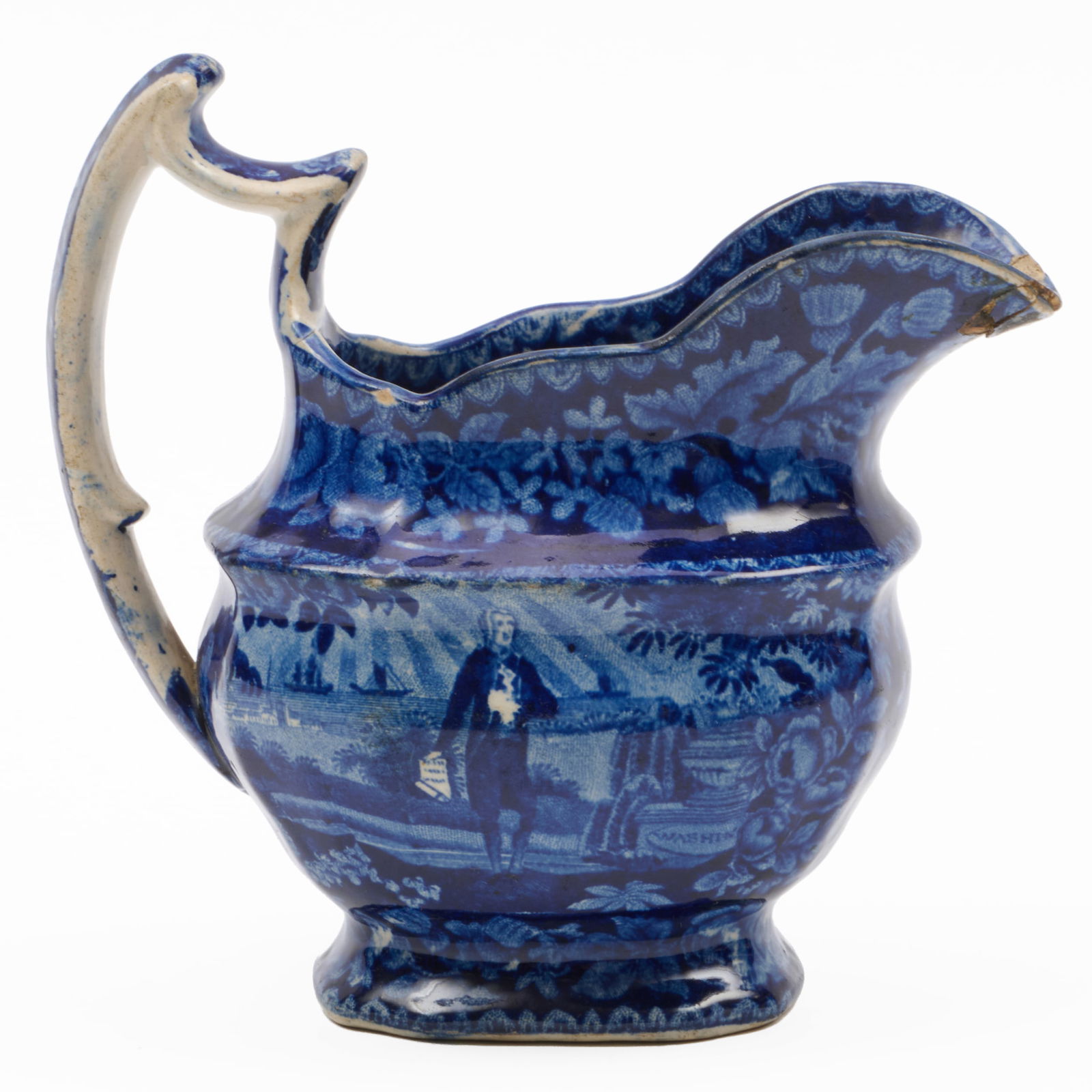 Enoch Wood Staffordshire 'Washington Standing at his Tomb' Milk Jug (1 of 8)