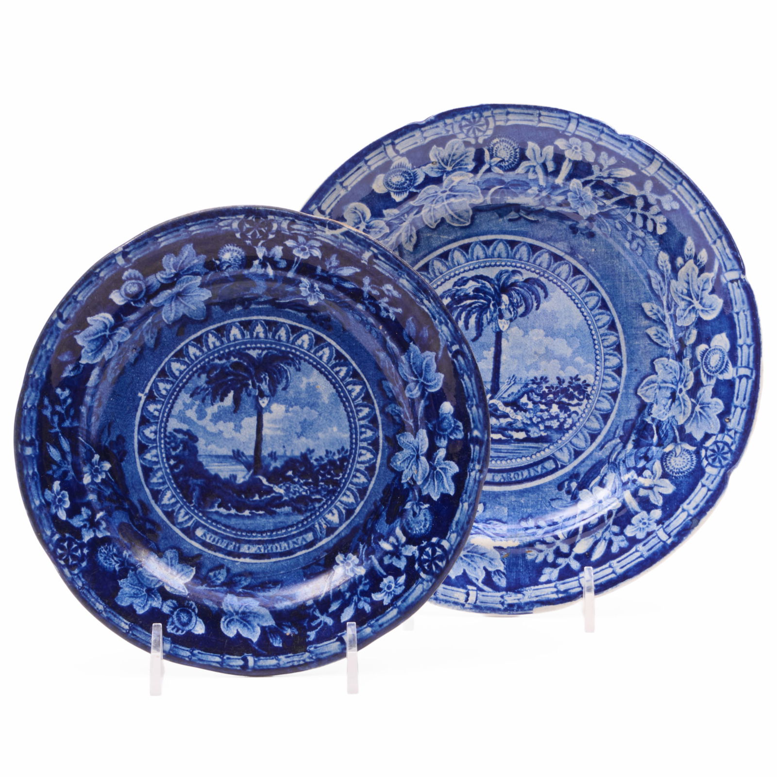 Two Thomas Mayer Staffordshire 'Arms of South Carolina' Plates (1 of 8)