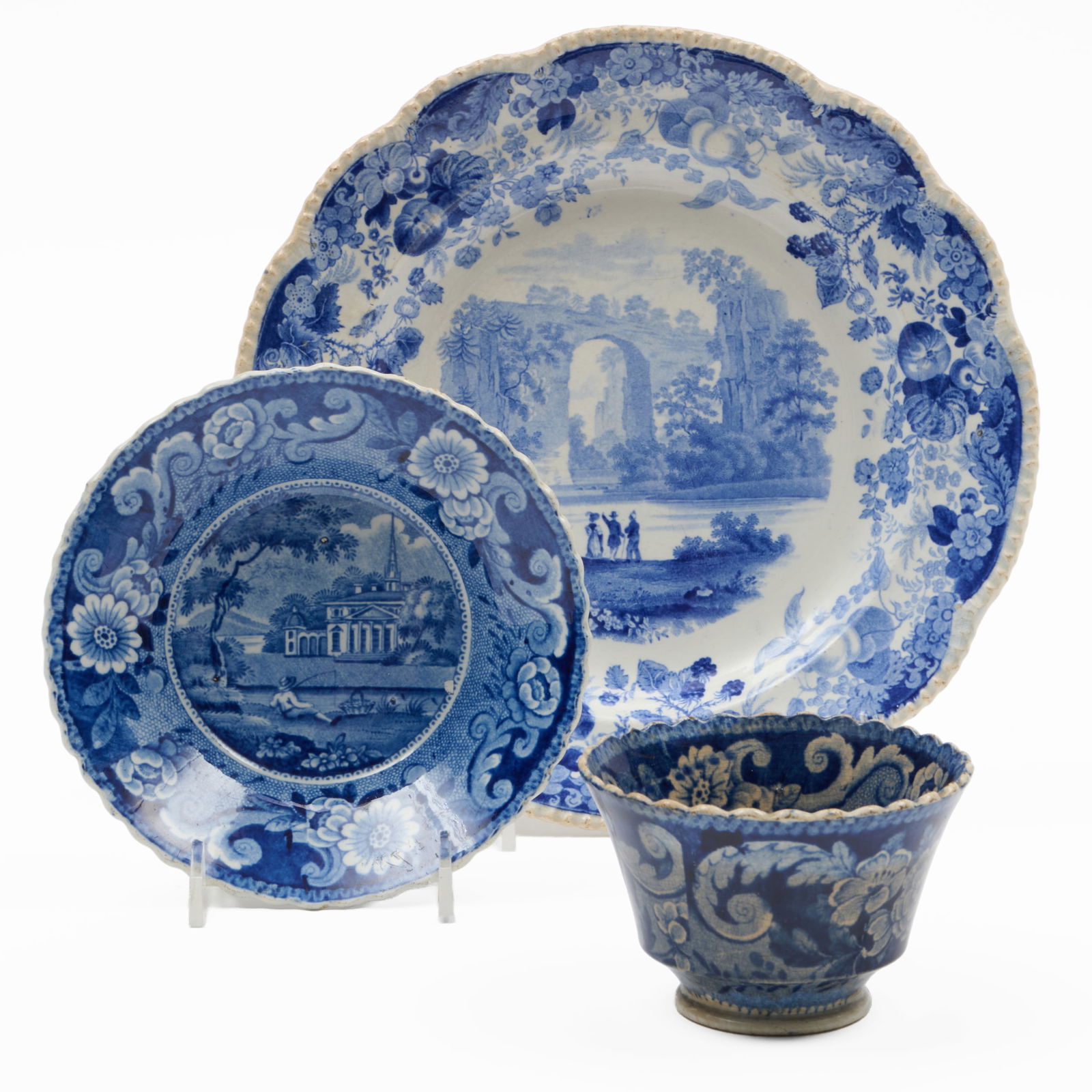 Historical Staffordshire Wares Relating to Virginia (1 of 14)