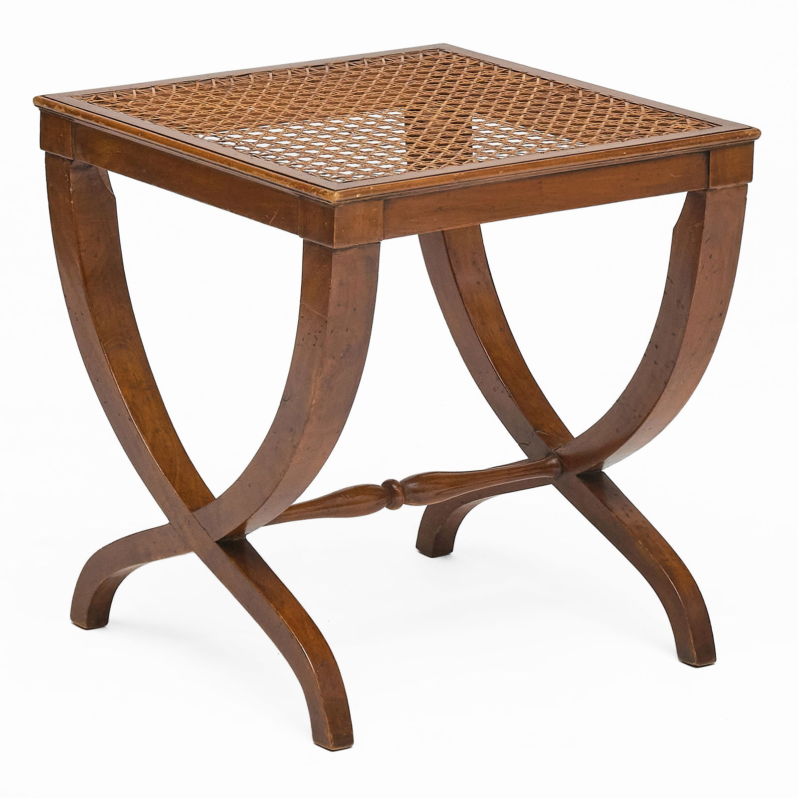 Italian Neoclassical Style Fruitwood Caned Stool (1 of 8)