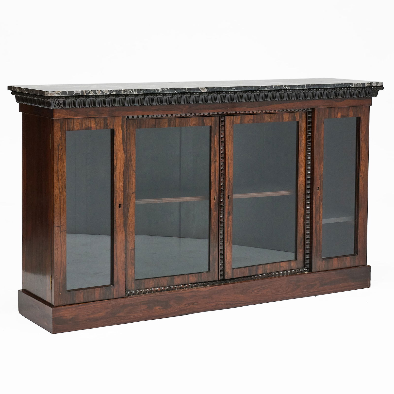 William IV Rosewood Bookcase with Marble Top (1 of 10)