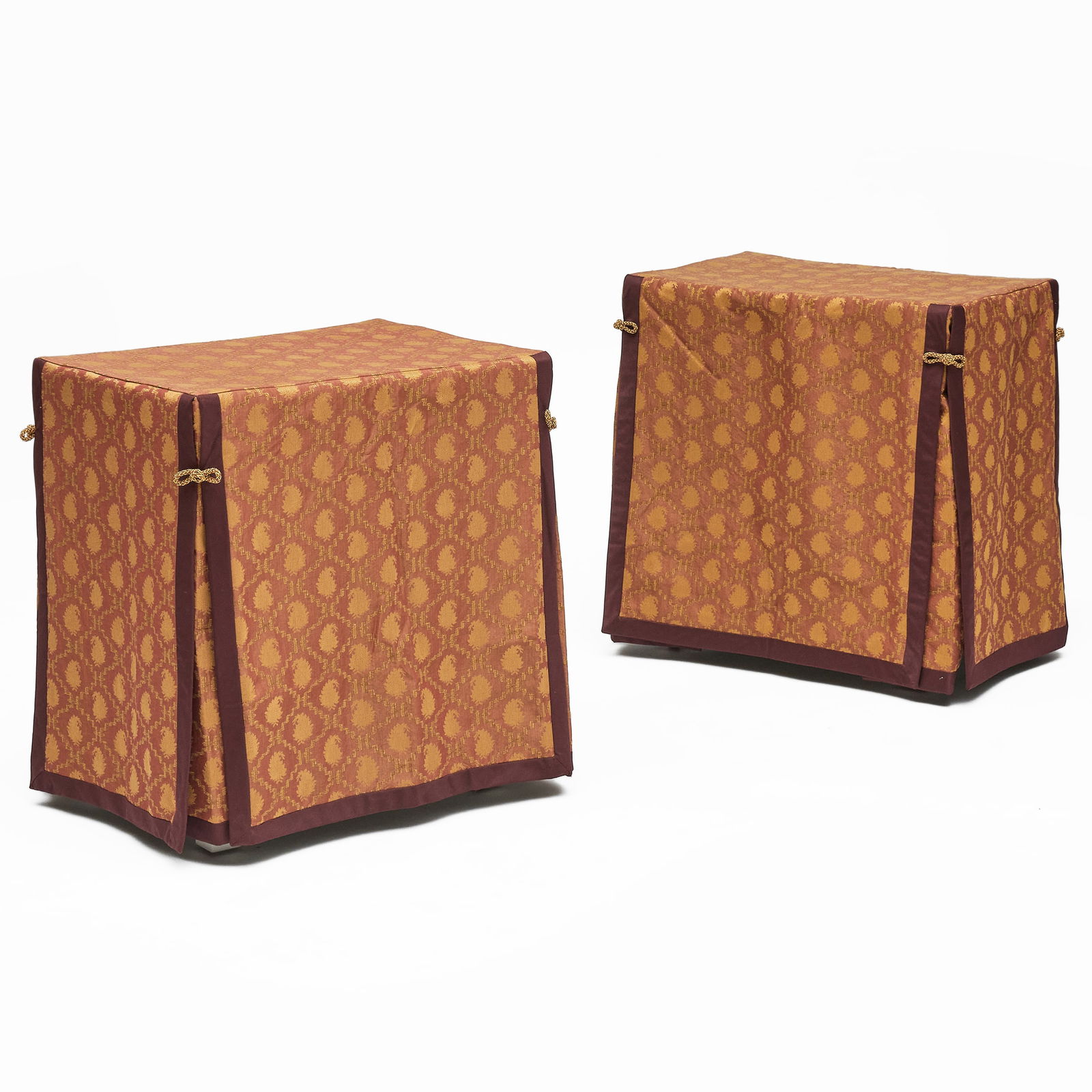 Pair of Custom Skirted Tables (1 of 8)