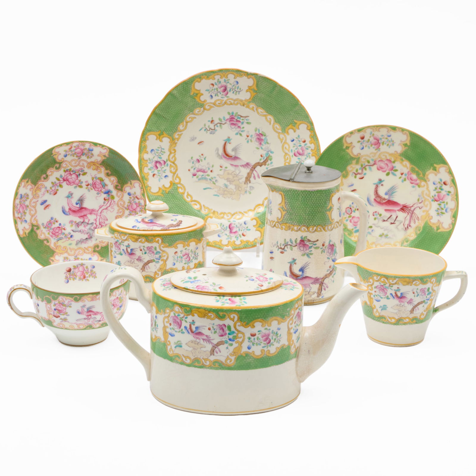 Mintons Porcelain Breakfast Set in the 'Cockatrice' Pattern (1 of 20)