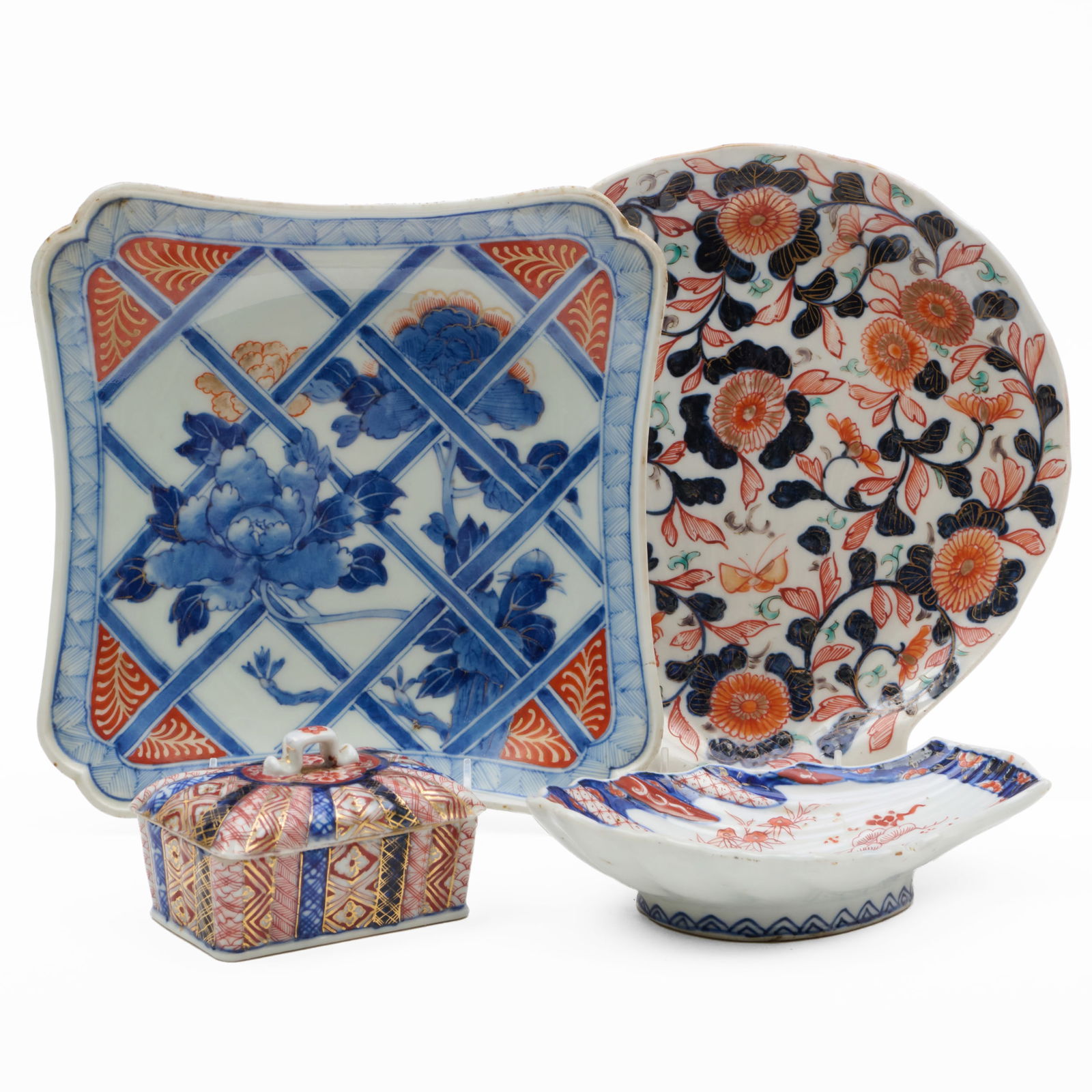 Group of Four Japanese Imari Porcelain Wares (1 of 17)