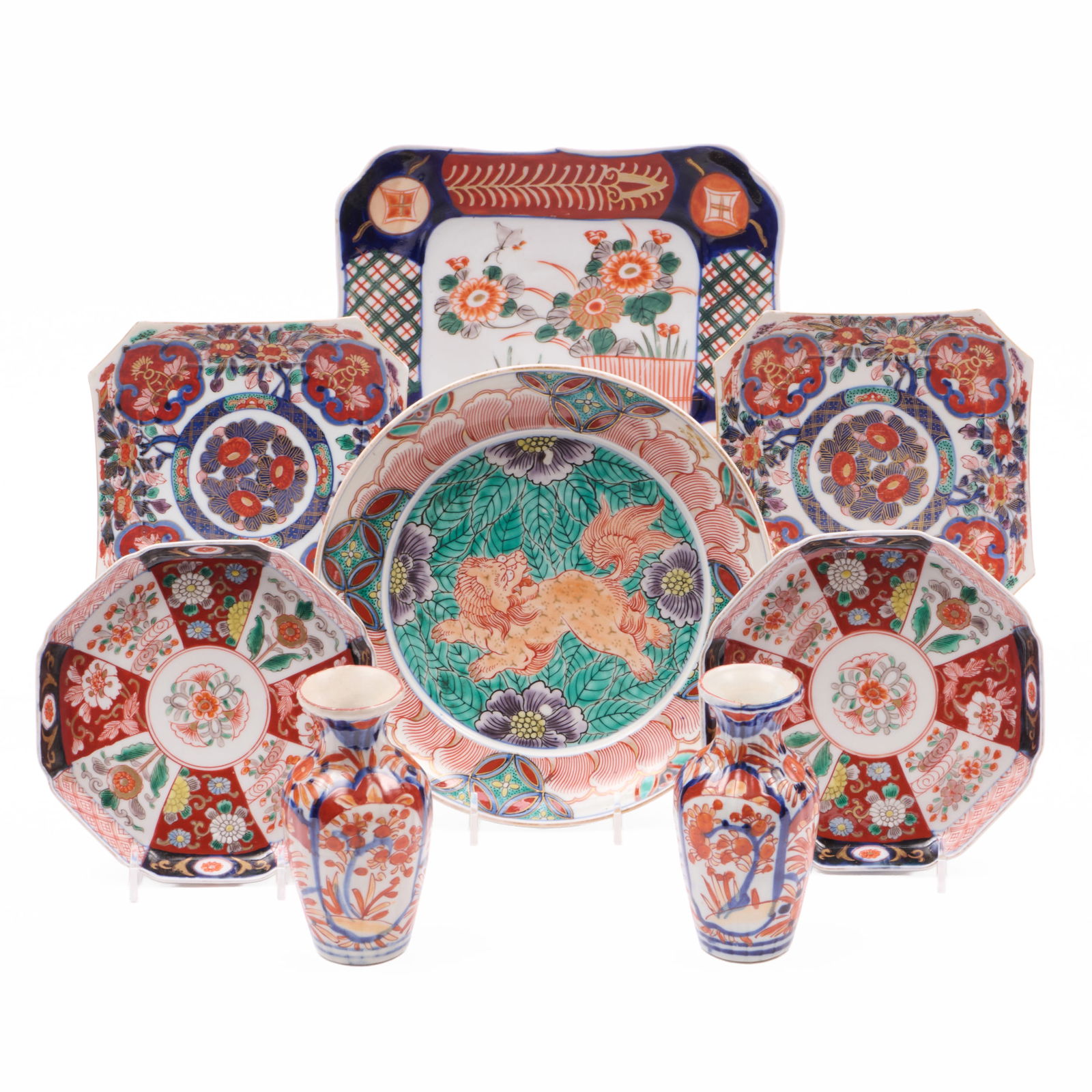 Group of Eight Japanese Imari Porcelain Wares (1 of 20)