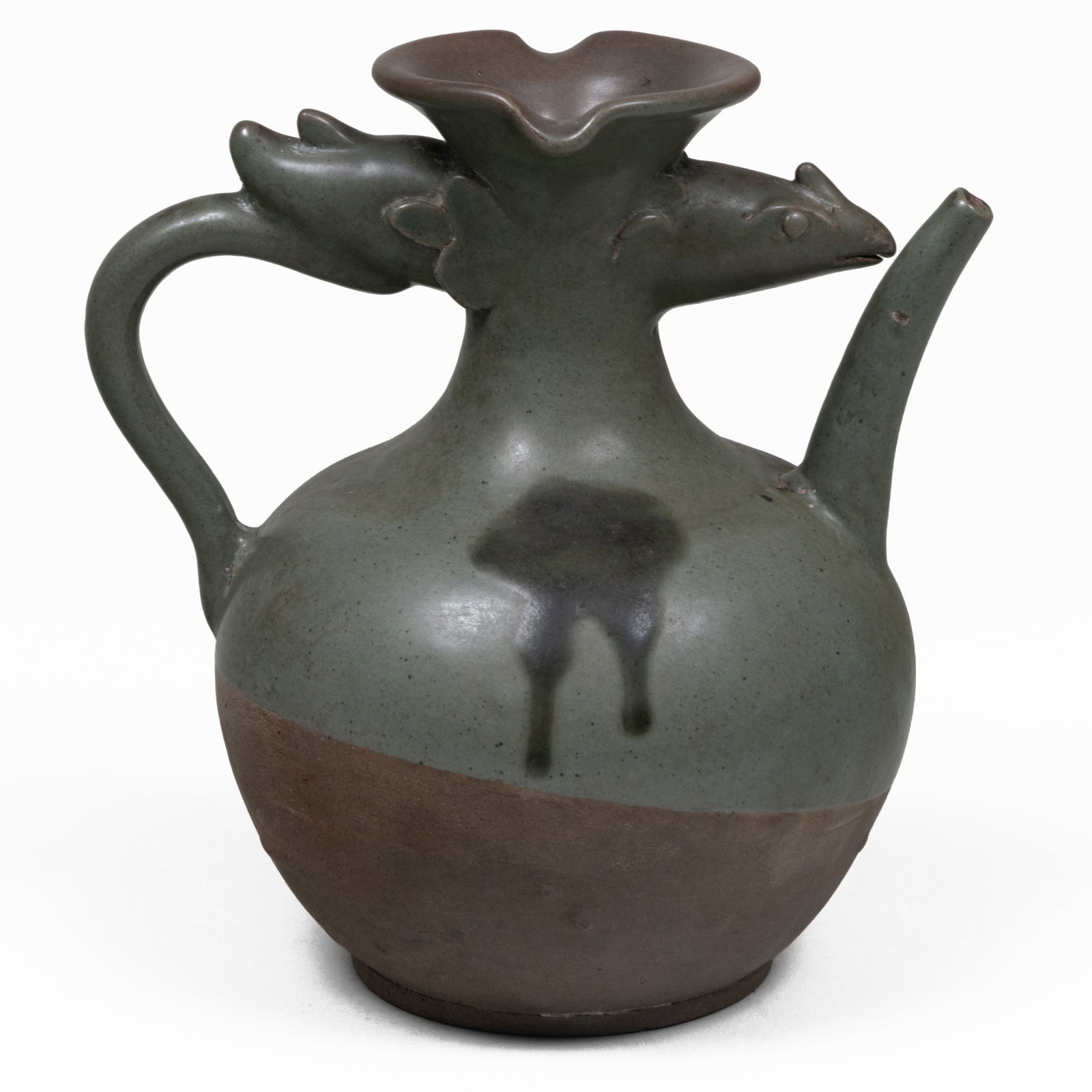 Chinese Celadon Glazed Pottery Wine Pot (1 of 10)