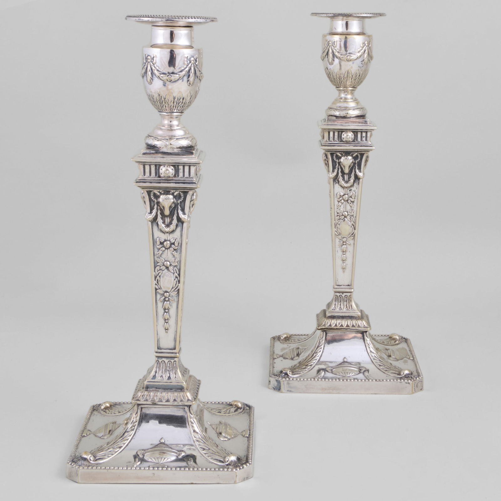 Pair of English Silver Plate Candlesticks (1 of 13)