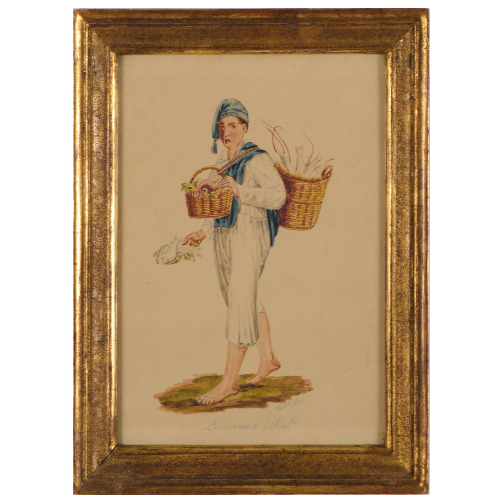 Continental School: Fisherman; Brandy Vendor; and Shepherd in a Landscape (1 of 4)