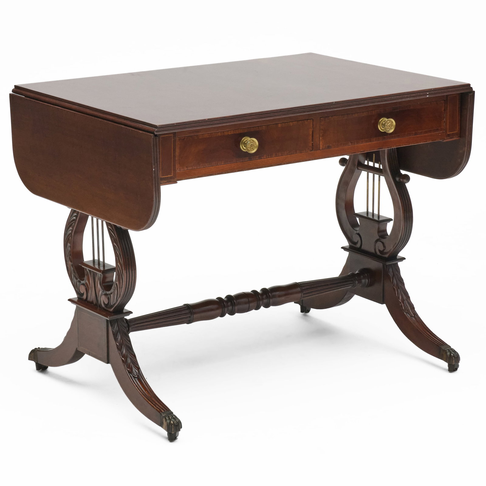 George III Crossbanded Mahogany Sofa Table (1 of 8)