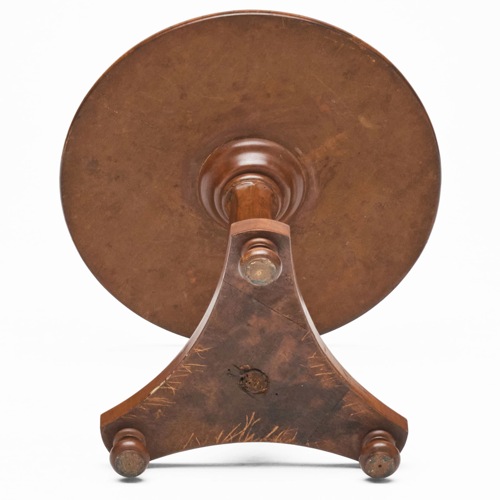 Small Continental Walnut Side Table, possibly German - 6