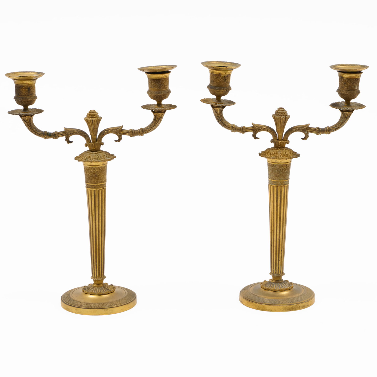 Pair of Louis XVI Style Gilt-Bronze Candelabra (1 of 6)