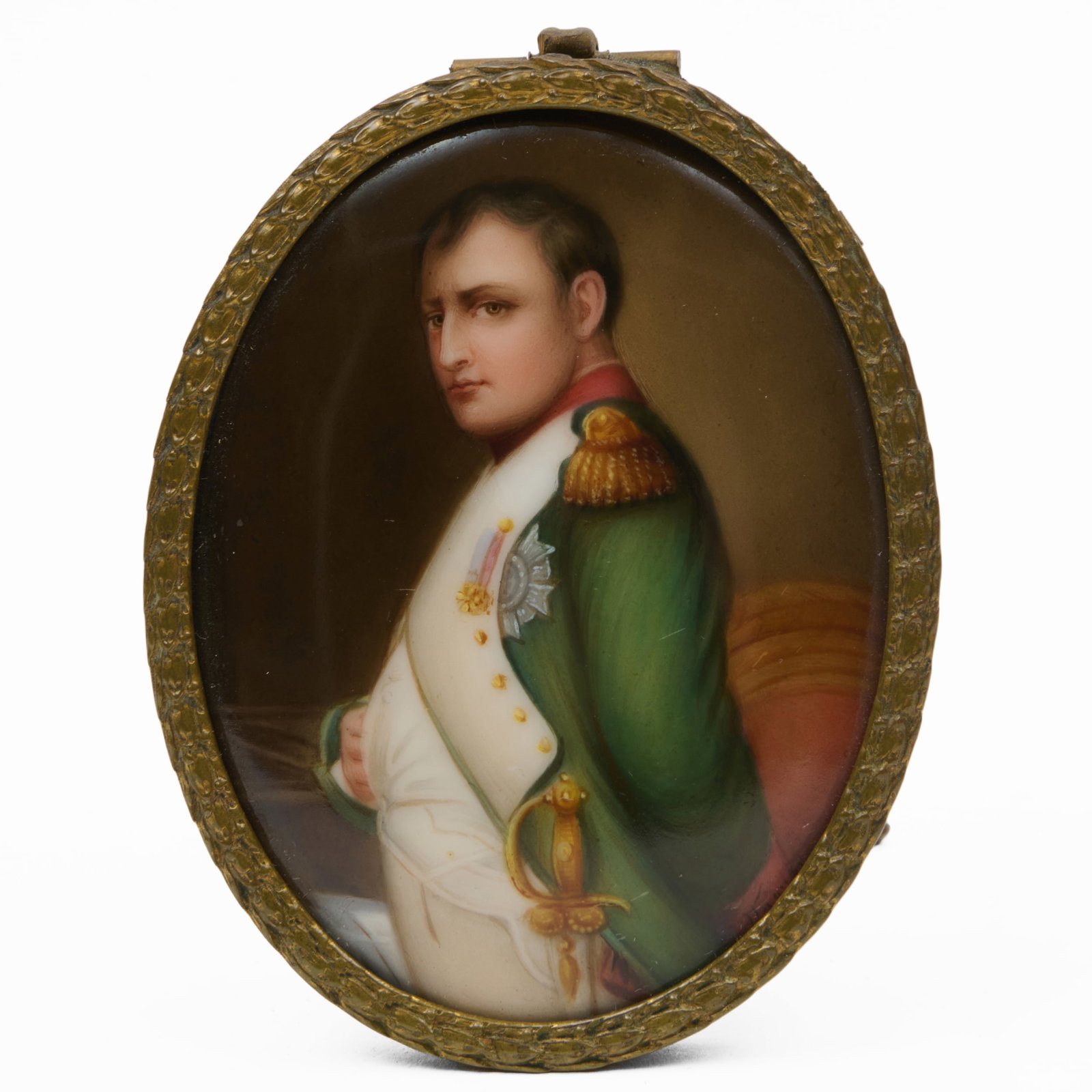 Continental Oval Porcelain Plaque of Napoleon (1 of 6)