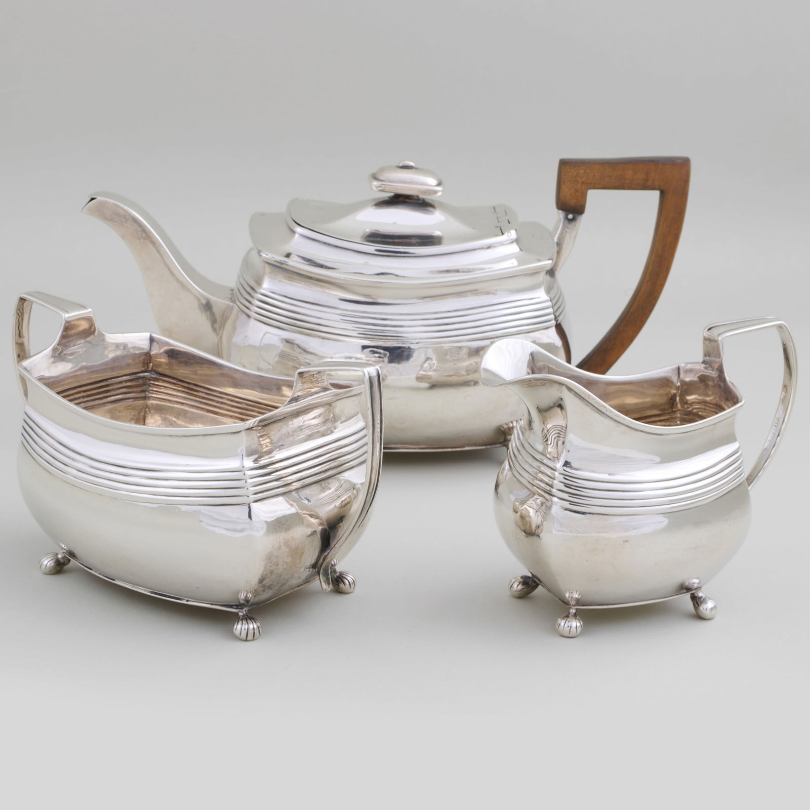 George III Silver Three-Piece Tea Service (1 of 18)