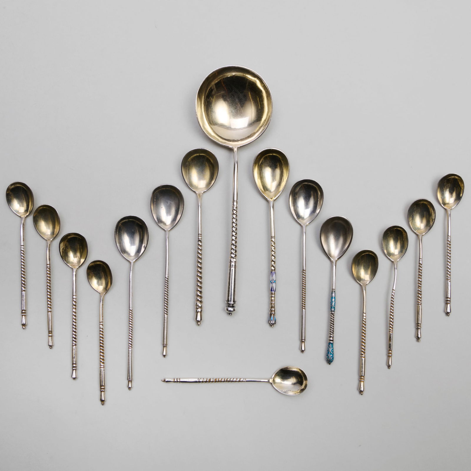 Group of Russian Silver Spoons (1 of 12)