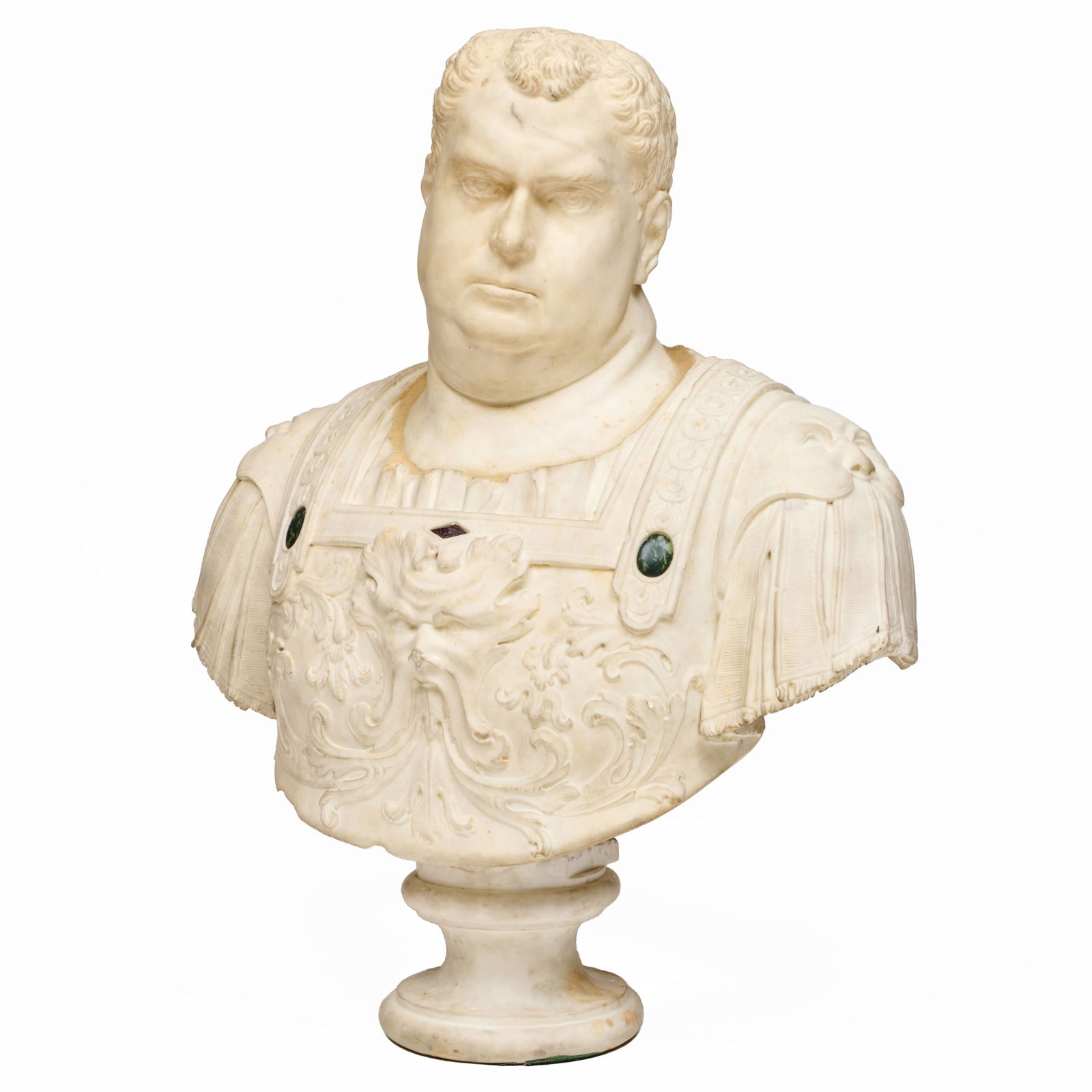 Large Italian Carved Marble Bust of Roman Emperor Vitellius (1 of 20)