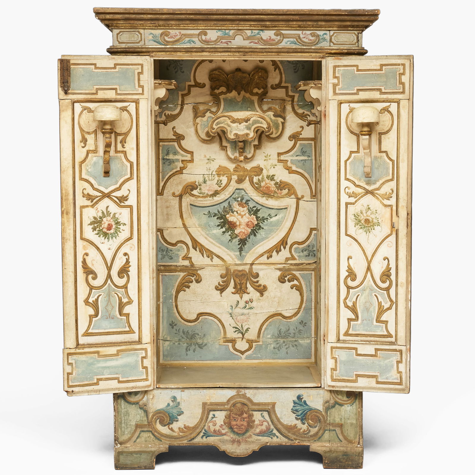 Continental Painted Pine Wardrobe, Alpine - 16