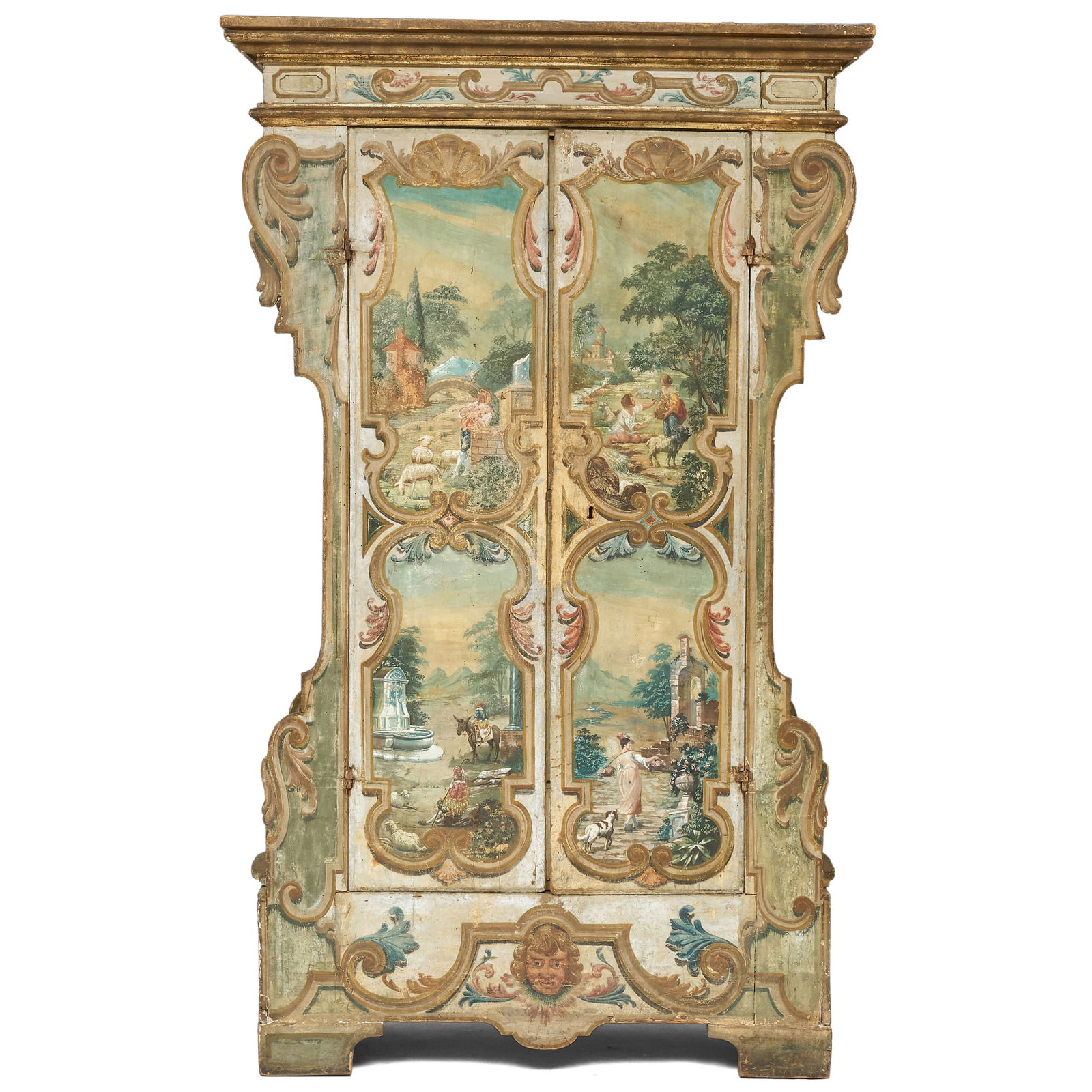 Continental Painted Pine Wardrobe, Alpine - 4