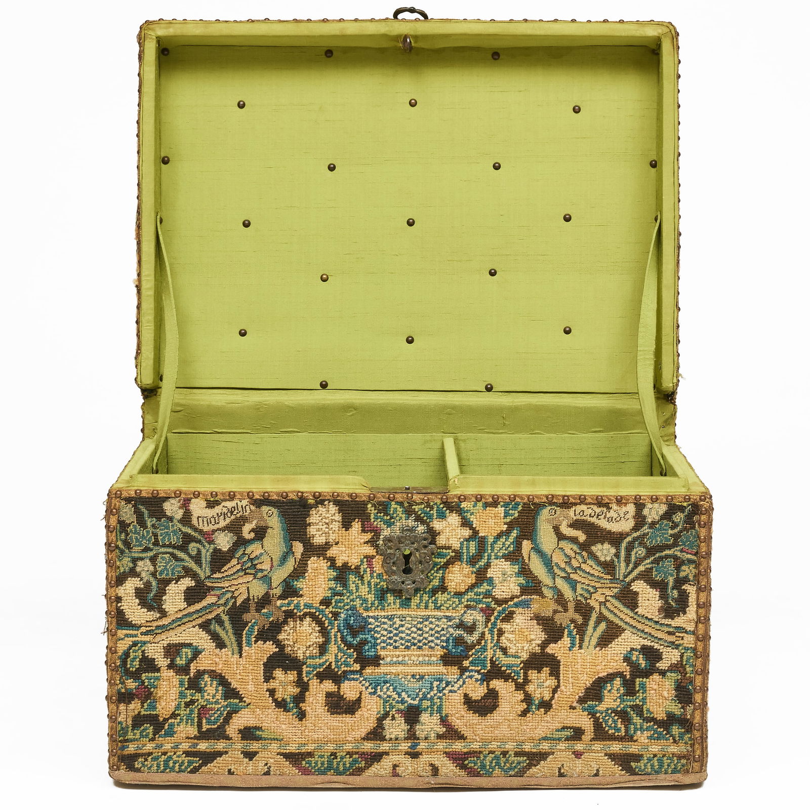 Small Needlework Covered Coffret - 3