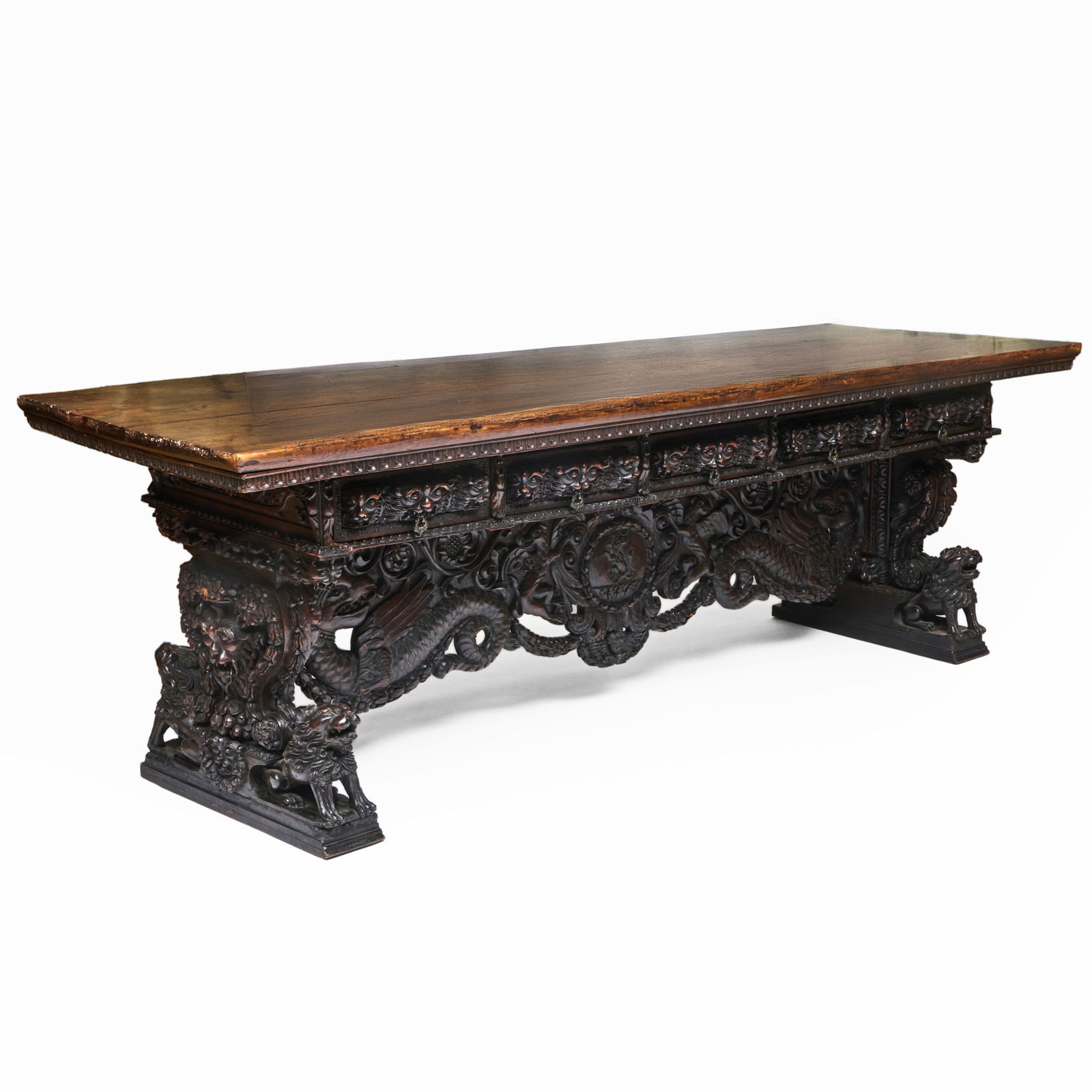 Italian Renaissance Carved Walnut Refectory Table, Venice (1 of 18)