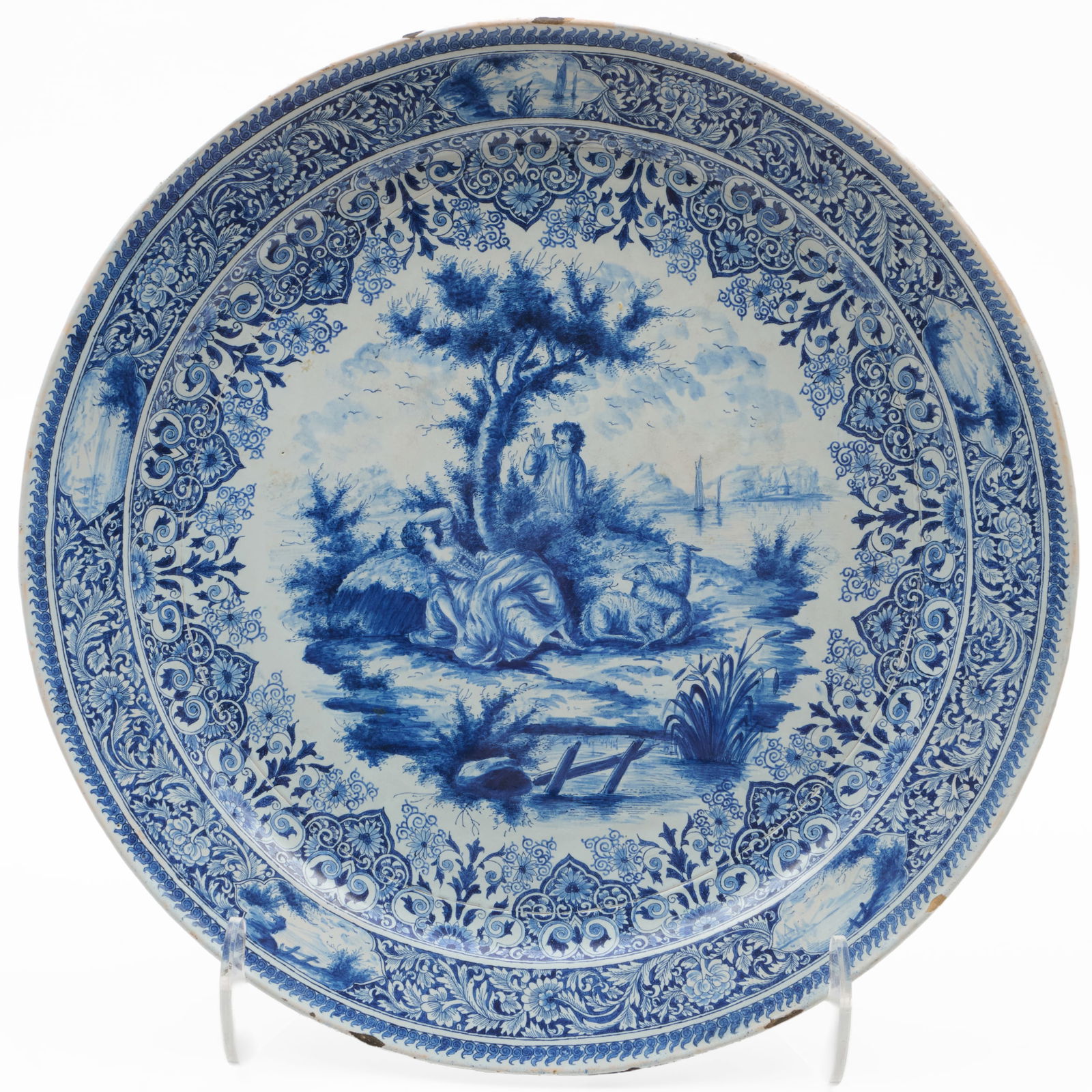 Large Anthoni Kruisweg Dutch Delft Blue and White Charger (1 of 6)