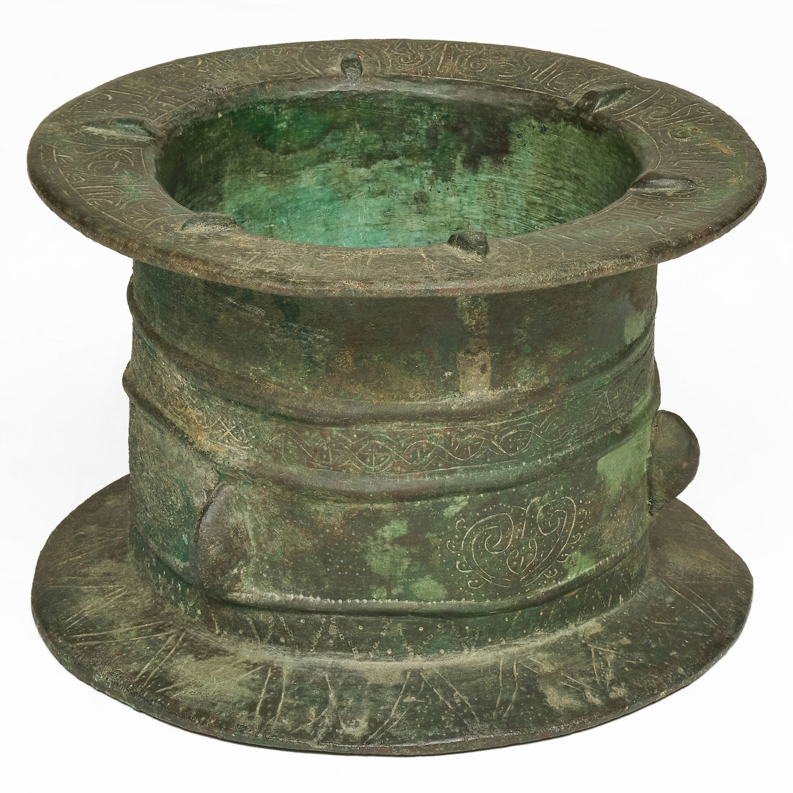 Verdigris Patinated Bronze Mortar (1 of 7)