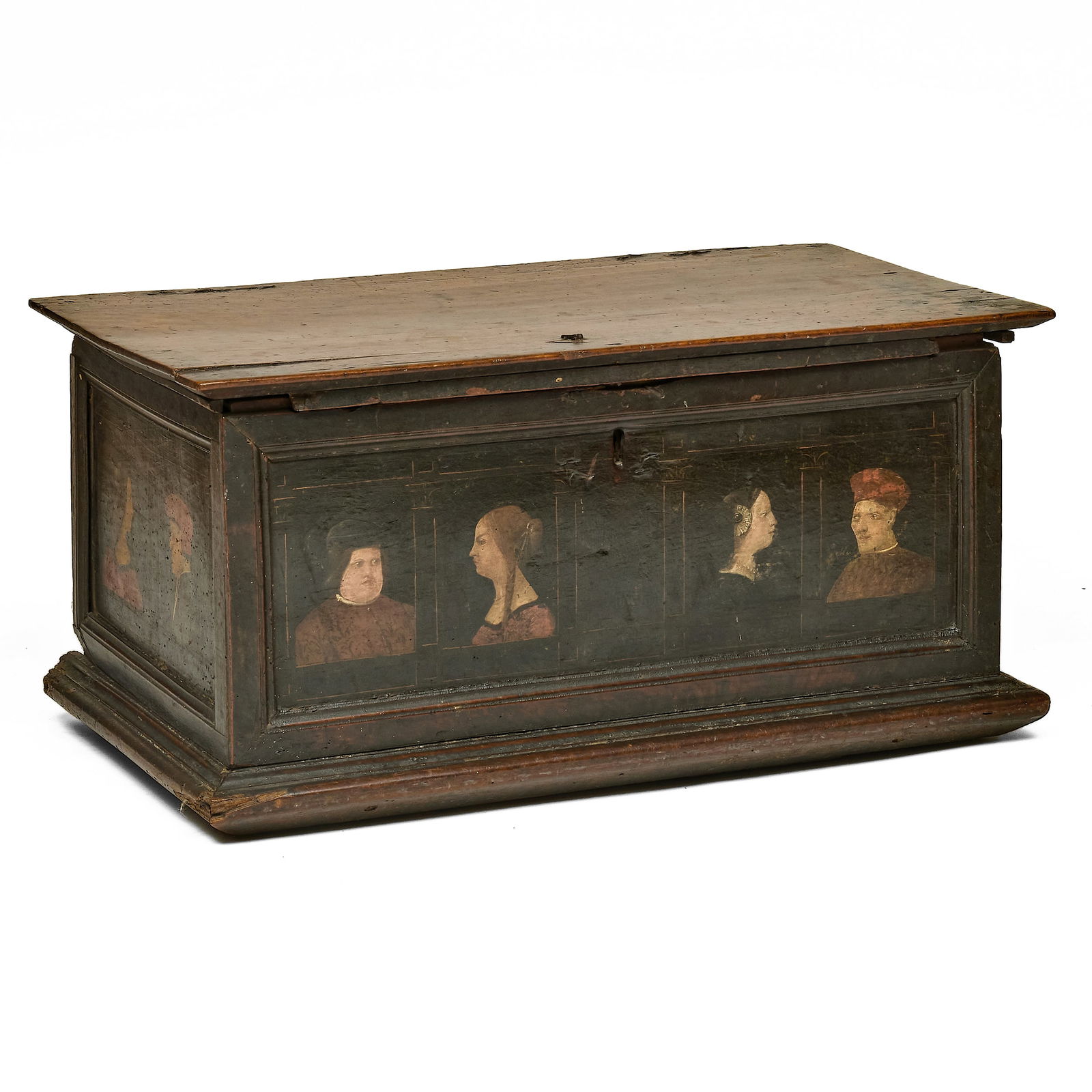 Rare Small Italian Renaissance Cassone with Family Portraits (1 of 12)