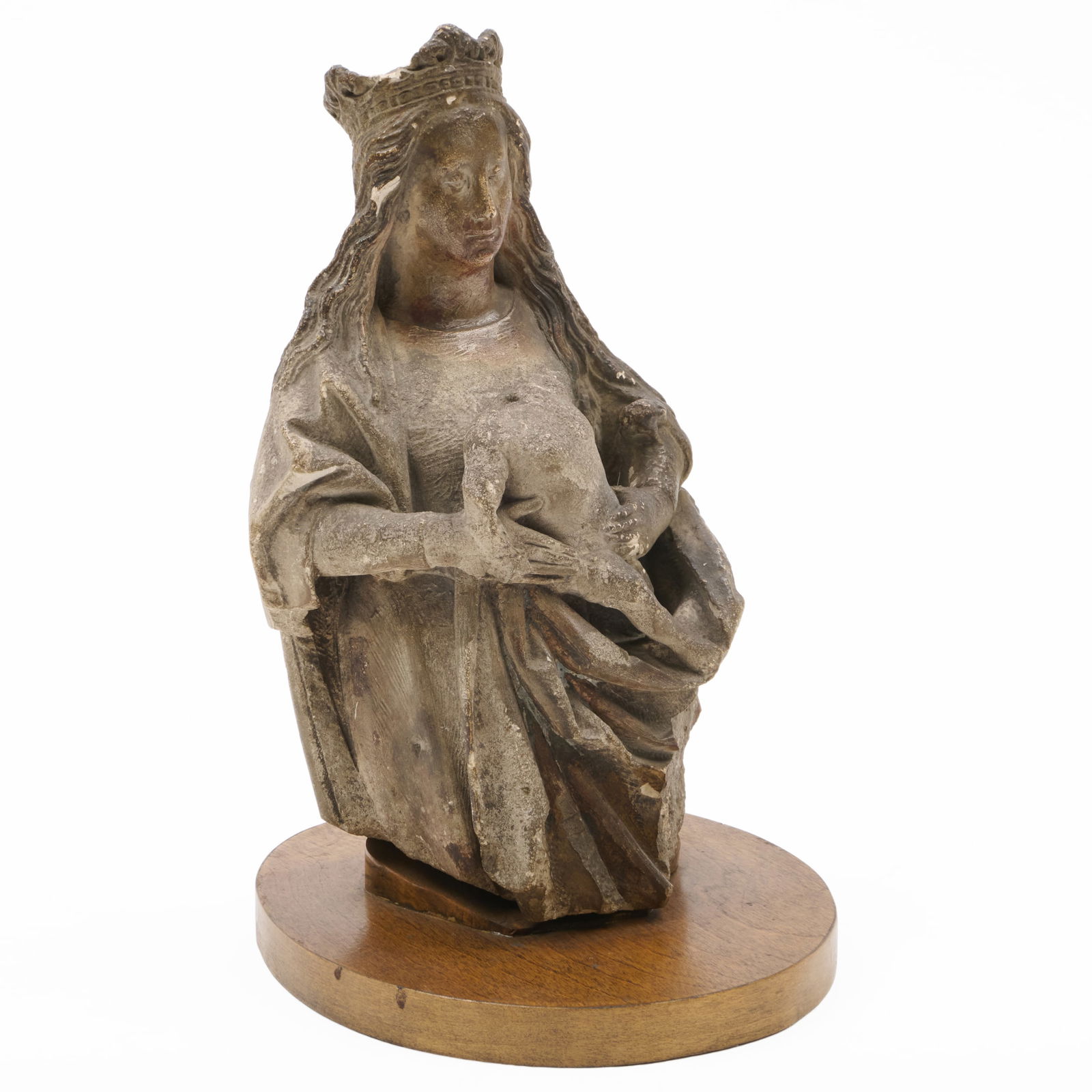 French Carved Stone Madonna and Child (1 of 15)