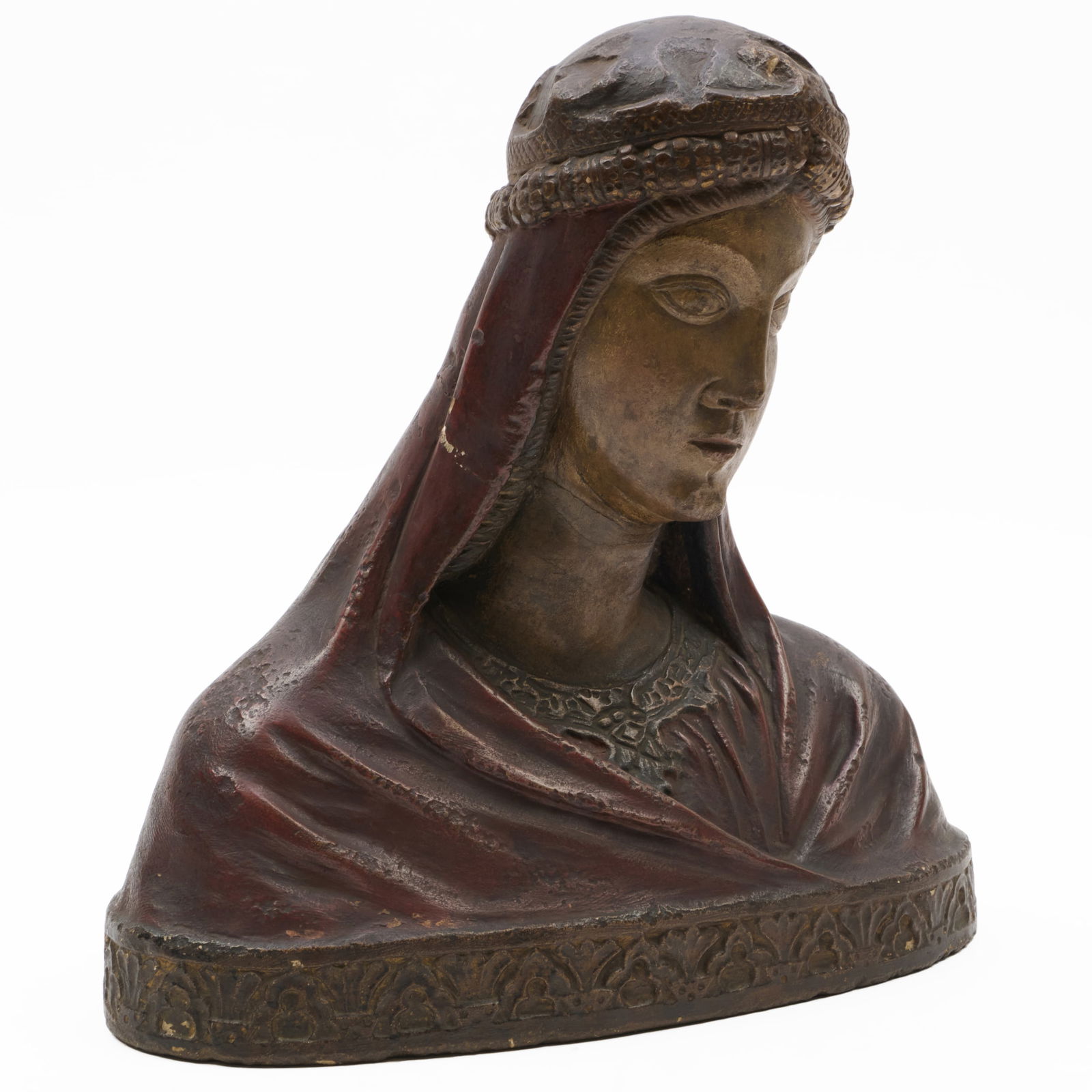 Gothic Polychrome Painted Limestone Model of Berengaria of Navarre, Queen of England (1 of 10)