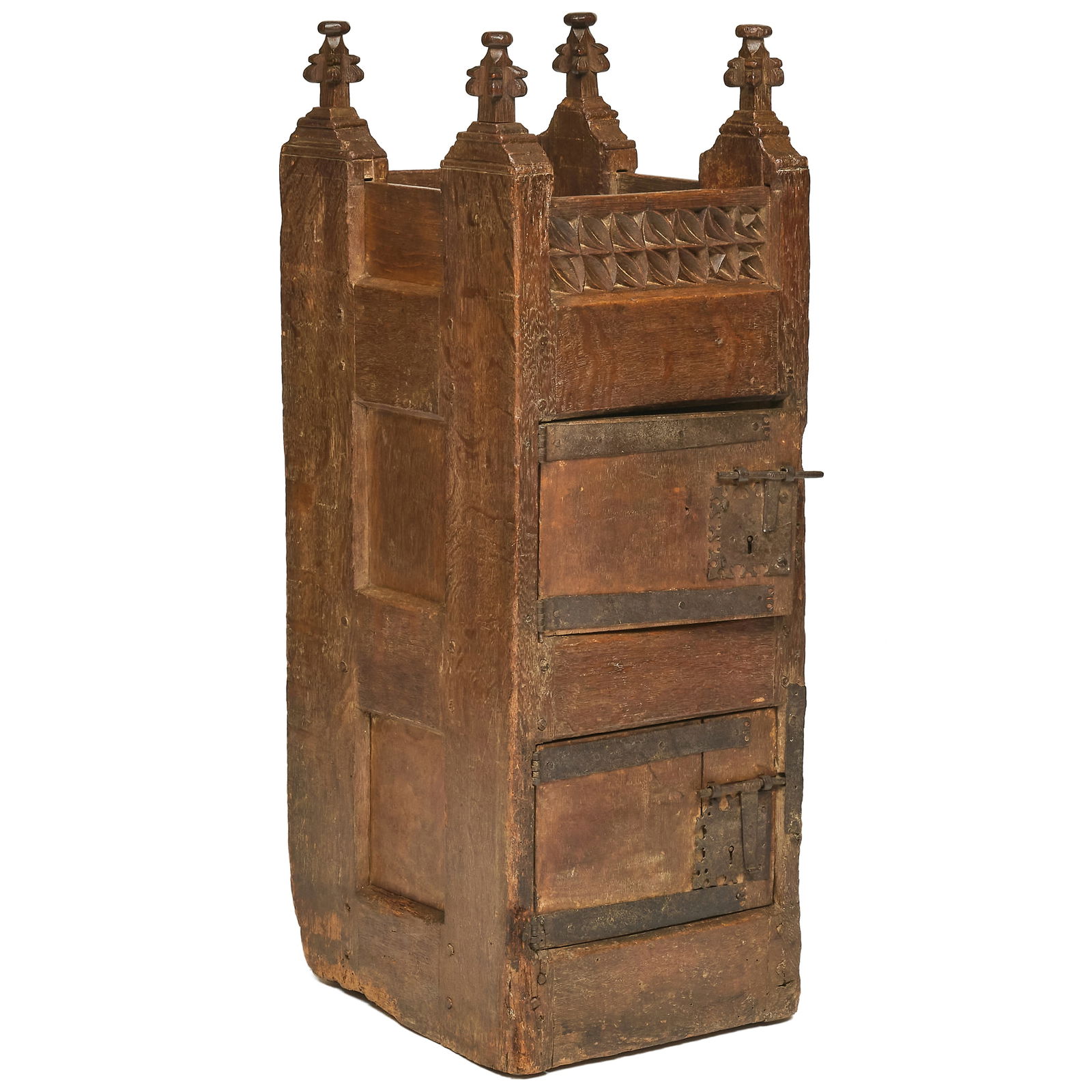 French Gothic Iron-Mounted Oak Sacristy Cabinet (1 of 14)