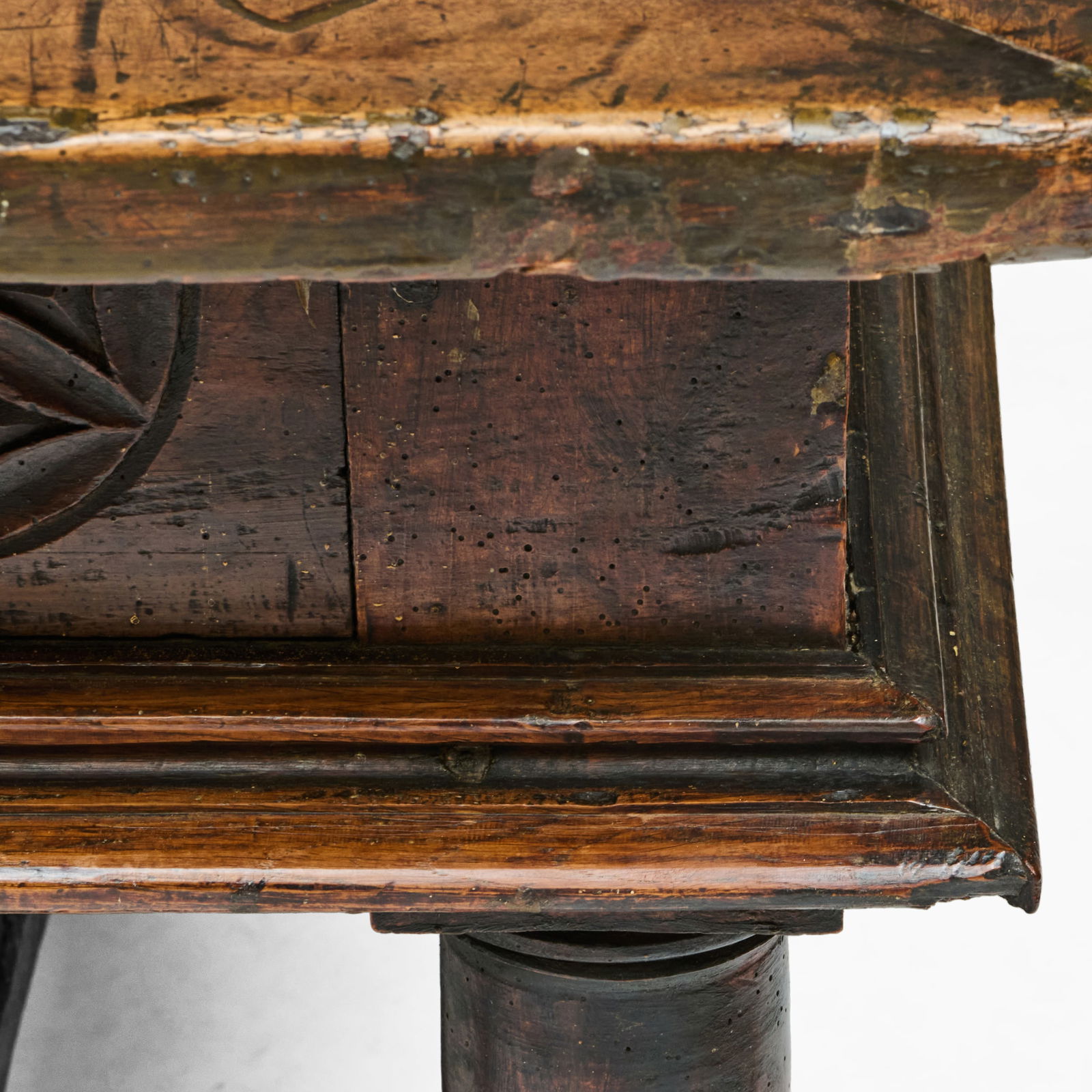 Spanish Baroque Partial Ebonized Library Table - 12