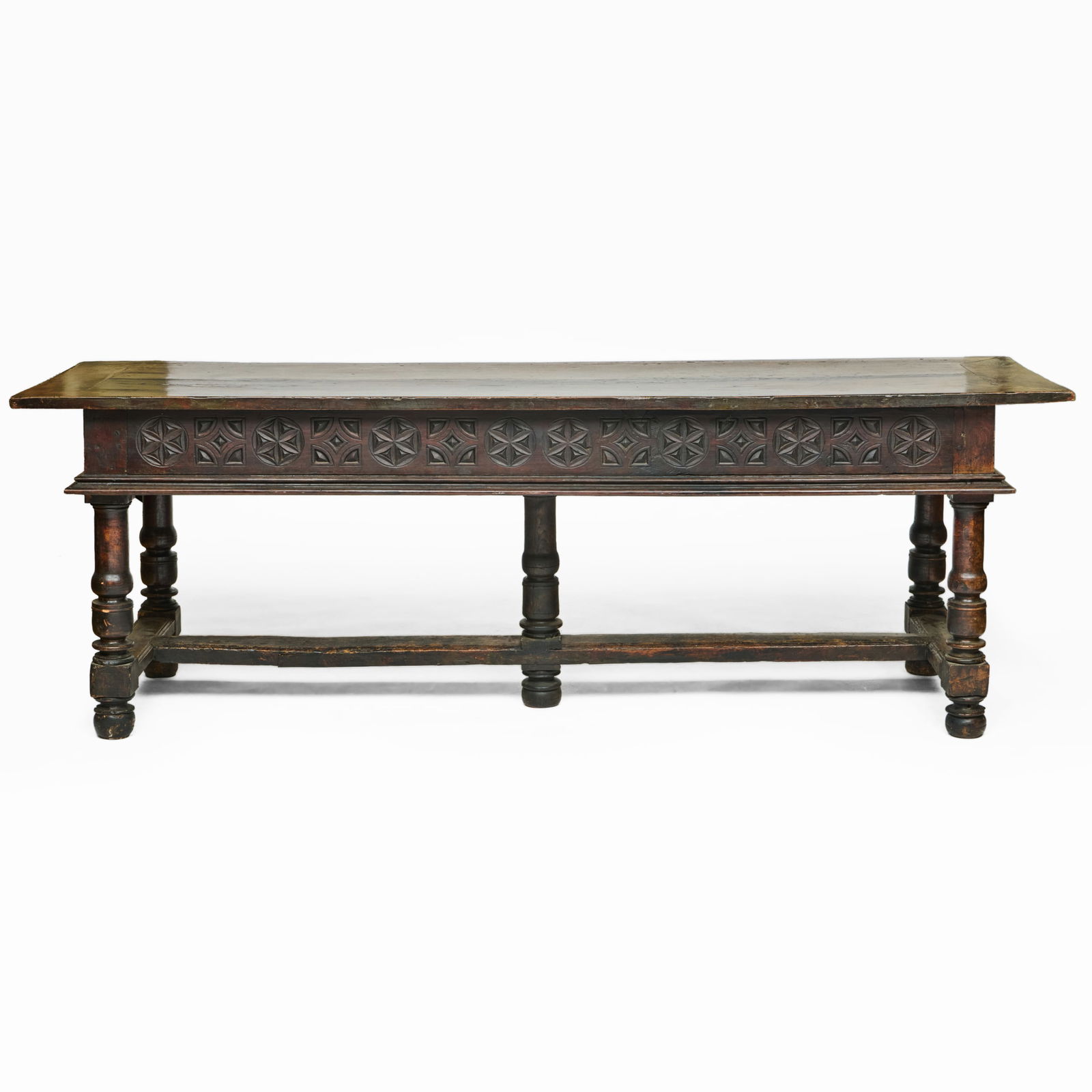 Spanish Baroque Partial Ebonized Library Table - 13