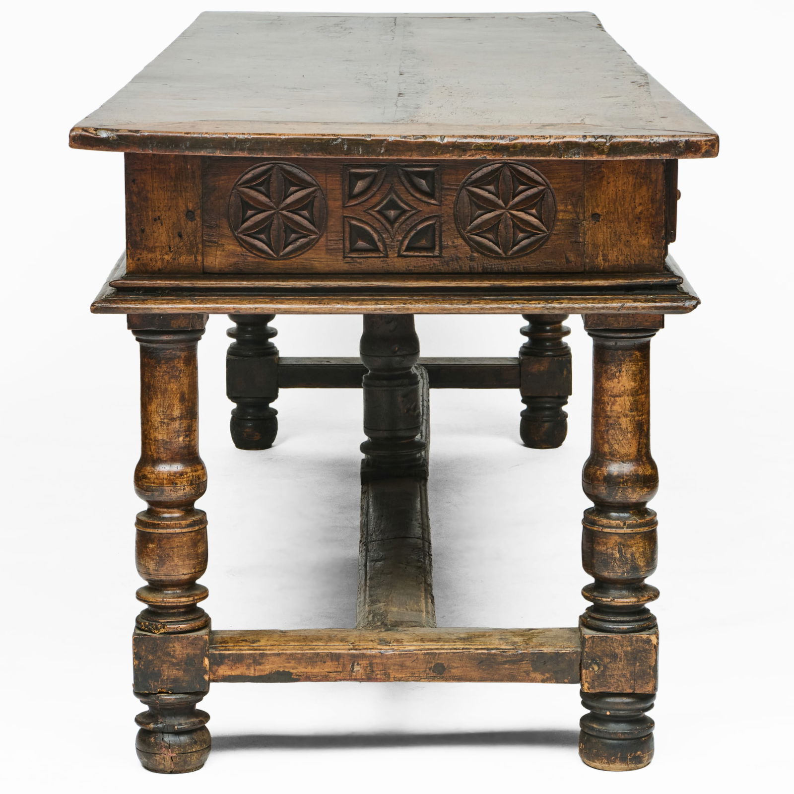 Spanish Baroque Partial Ebonized Library Table - 18