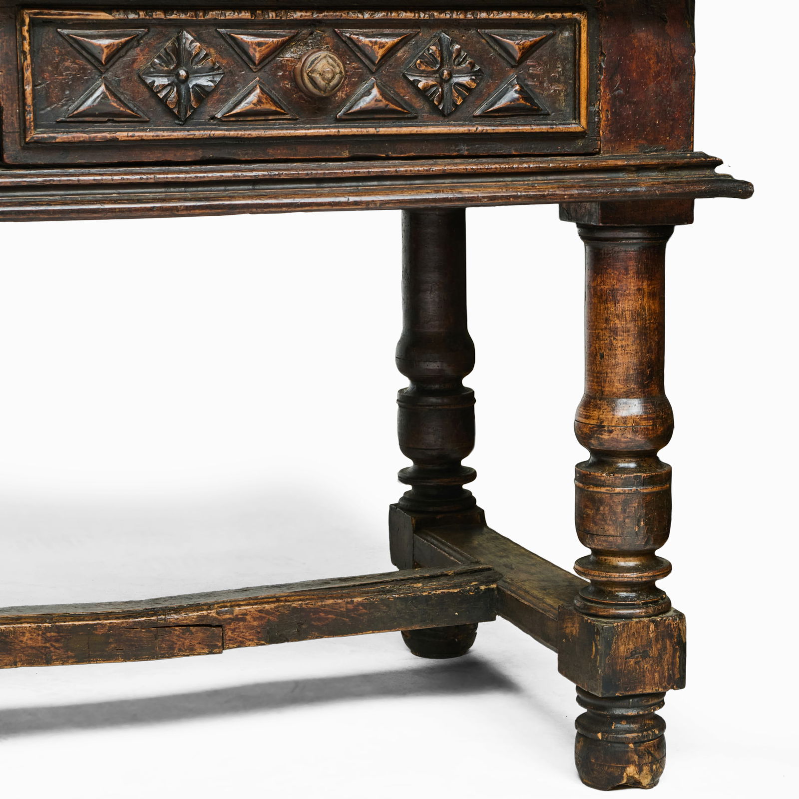 Spanish Baroque Partial Ebonized Library Table - 5