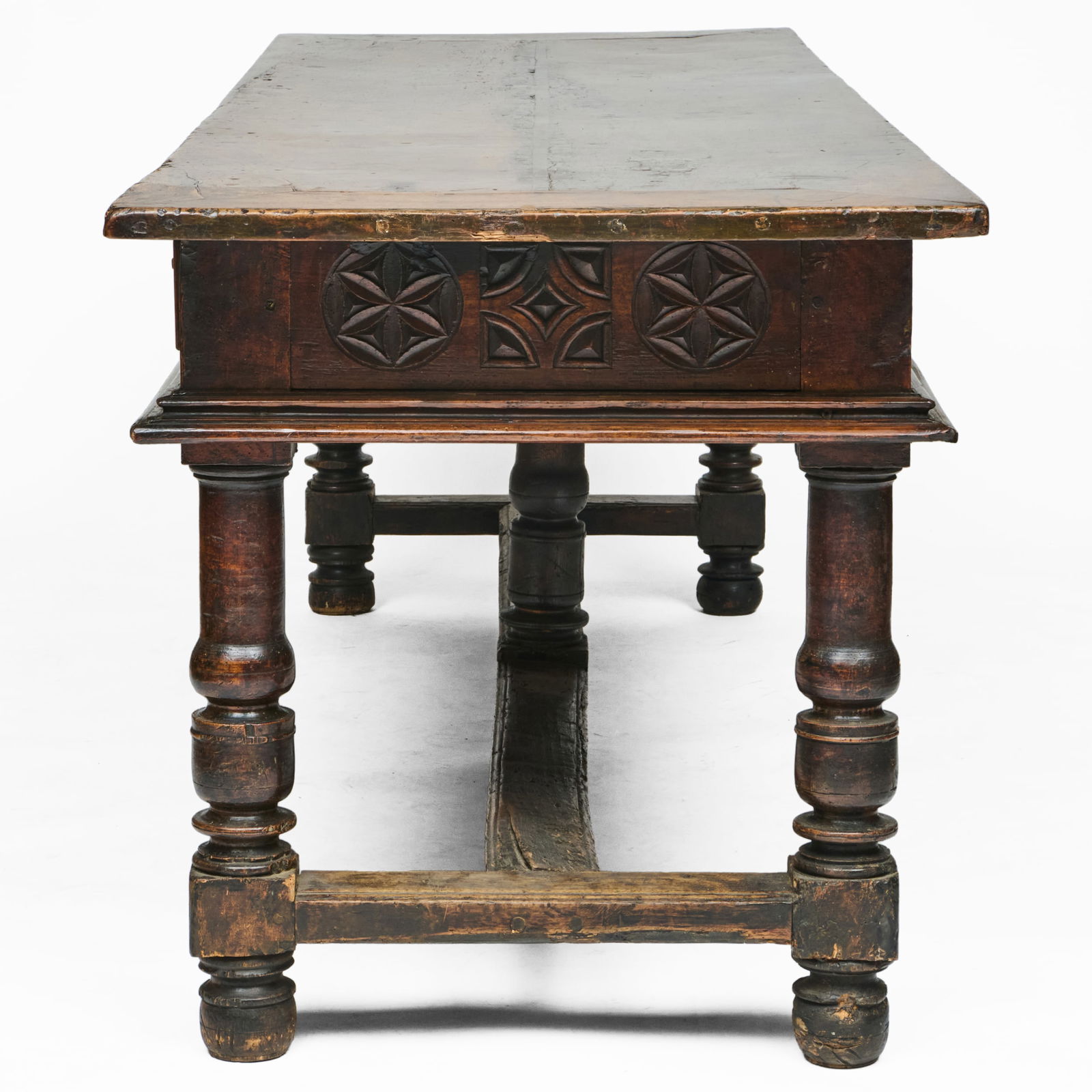 Spanish Baroque Partial Ebonized Library Table - 8