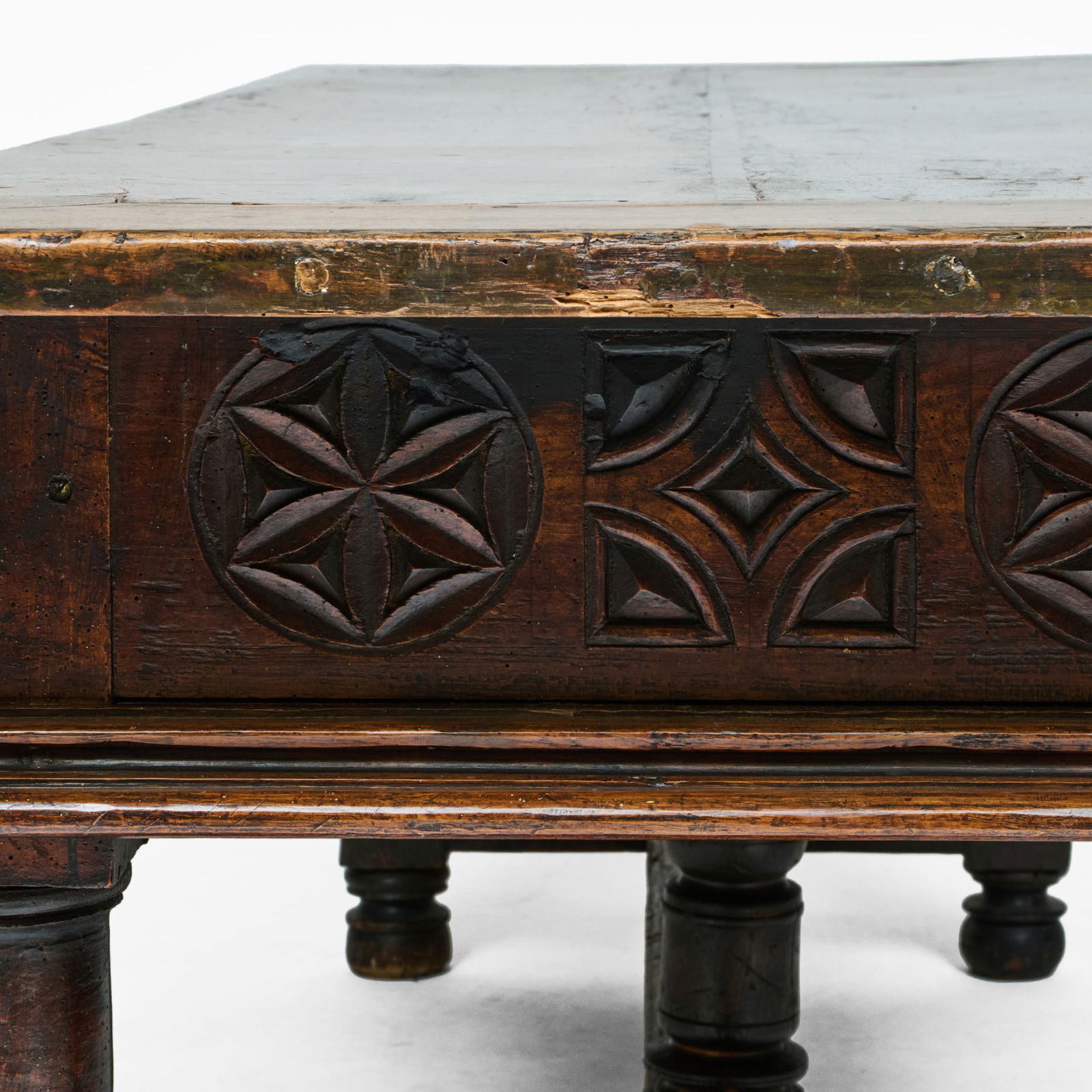 Spanish Baroque Partial Ebonized Library Table - 9