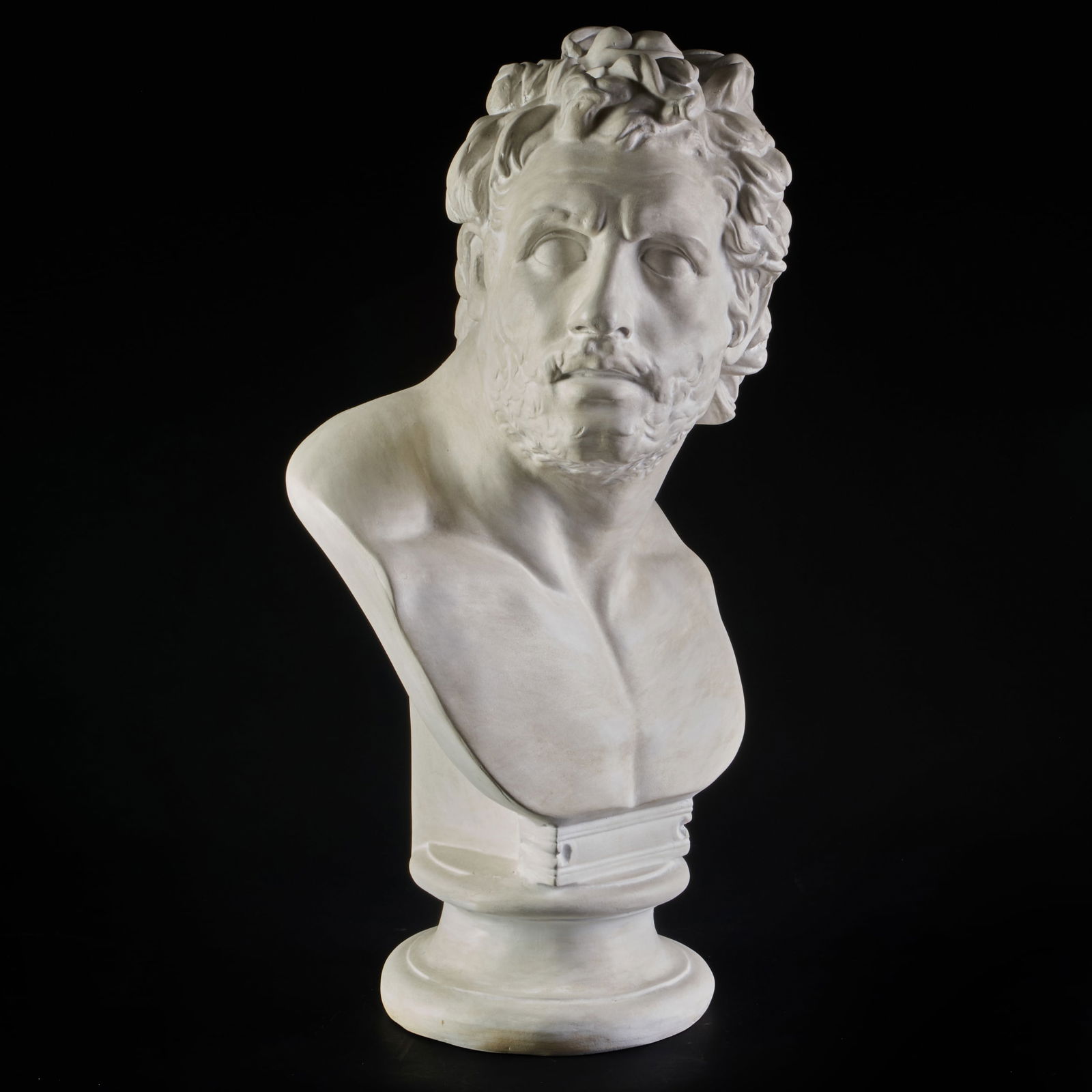 Fiberglass Bust of a Man, After the Antique: Fiberglass Bust of a Man, After the Antique 28 x 15 x 12 in. Private Collection of an Atlanta Collector.