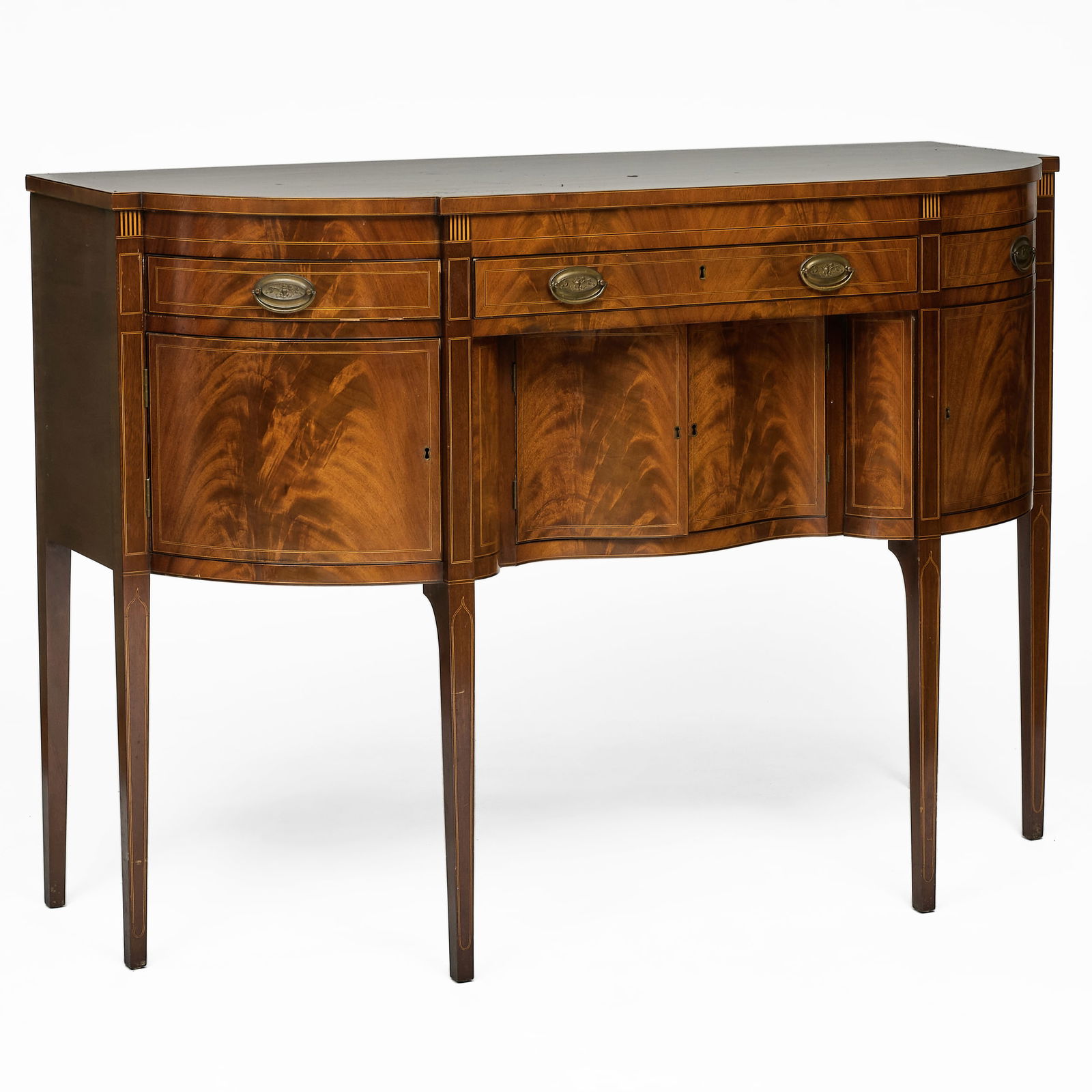 George III Style Inlaid Mahogany Sideboard (1 of 10)