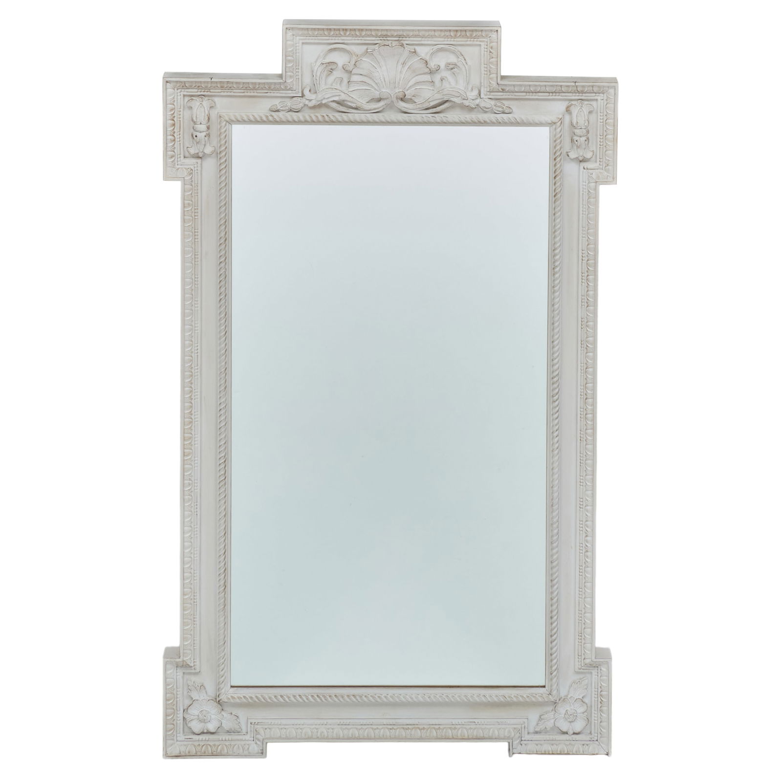 George III Style White Painted Mirror: George III Style White Painted Mirror4 ft. 8 x 34 in.Private Collection of an Atlanta Collector.