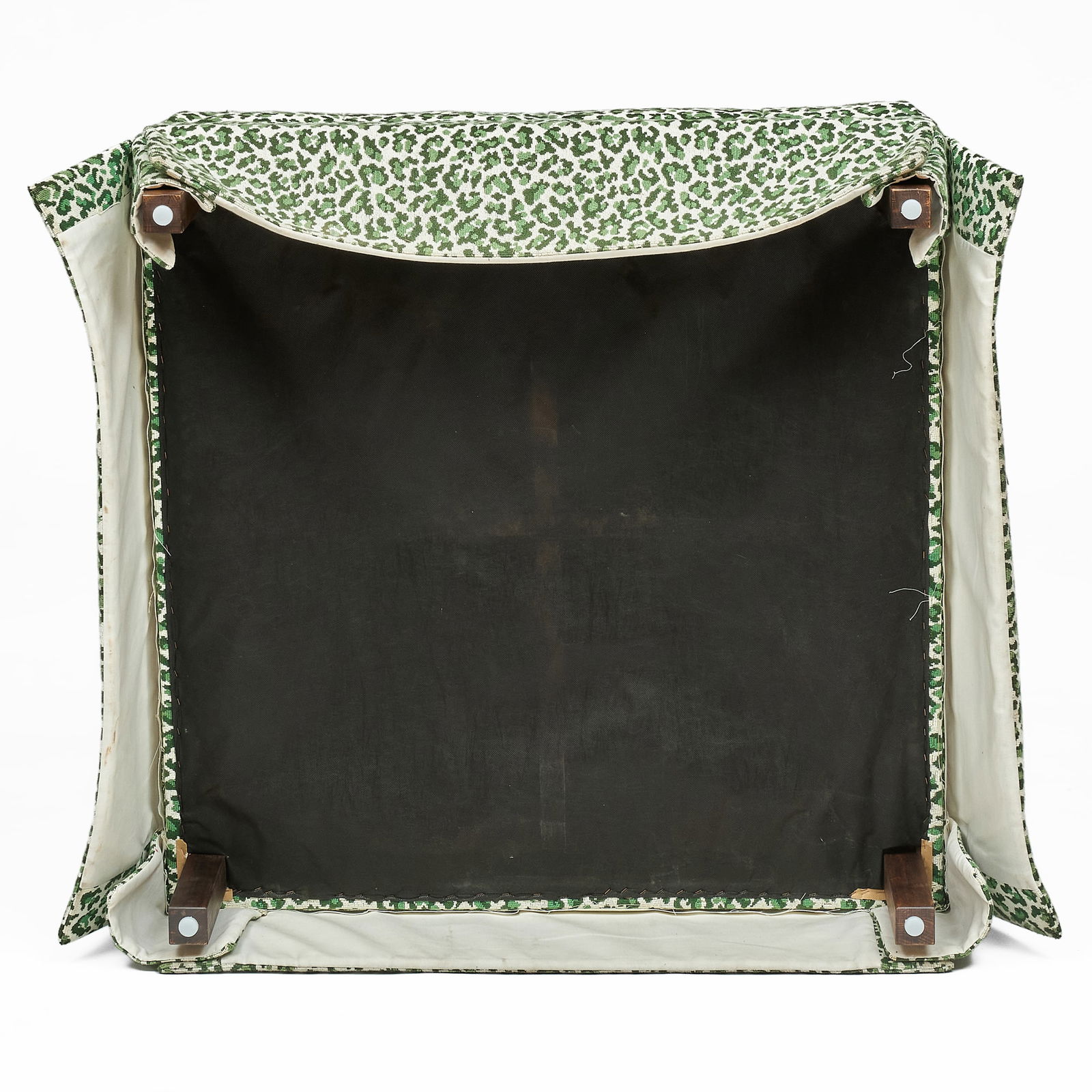 Leopard Tufted Upholstered Ottoman - 7